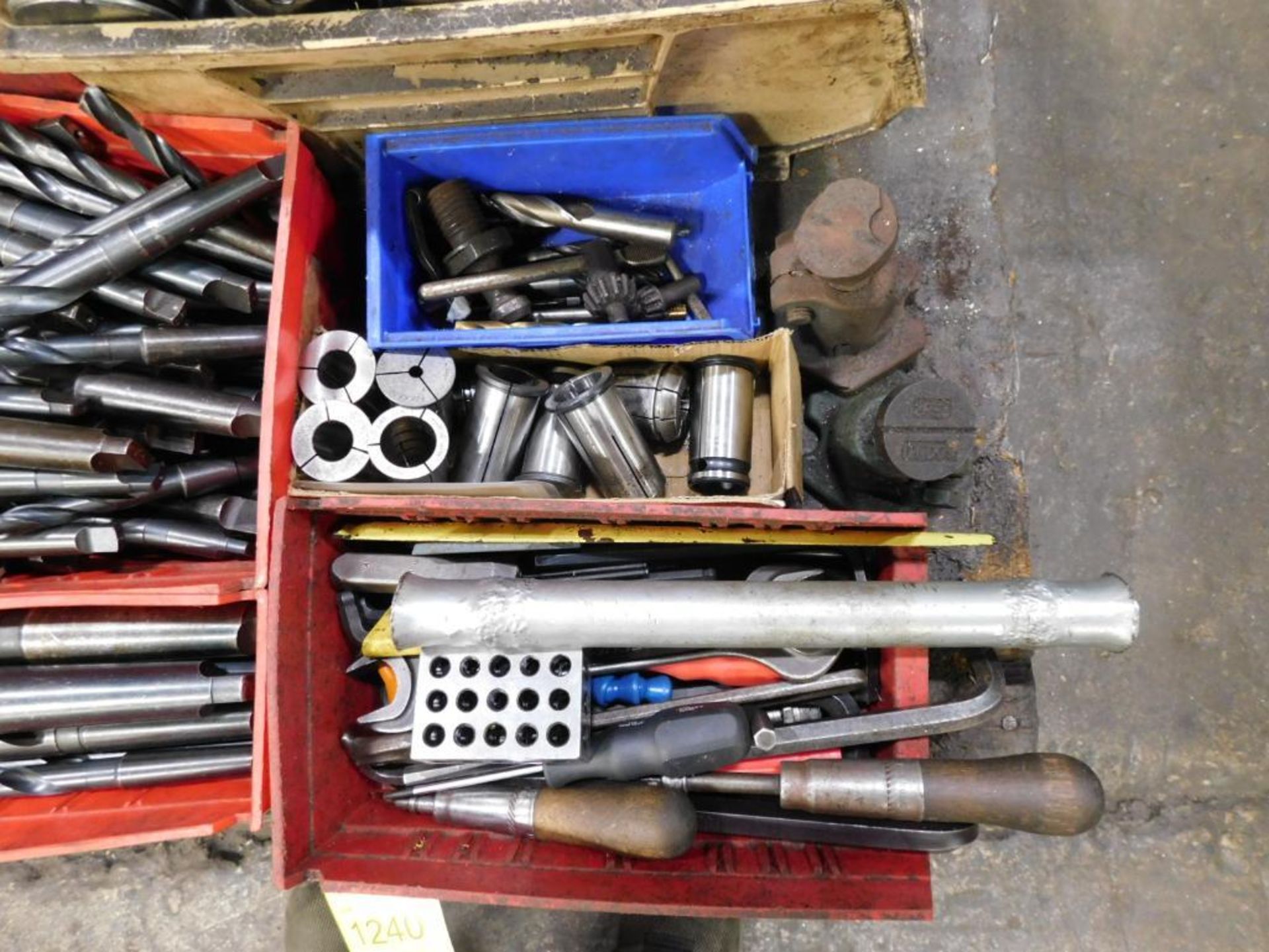 LOT: Assorted Taper Shank Drill Bits, Collets, Tool Bushings, etc. on Material Cart - Image 5 of 5