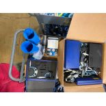 LOT: Steel Shop Cart w/ Haimer Universal Mechanical Edge Finder, Assorted Digital Outside Micrometer