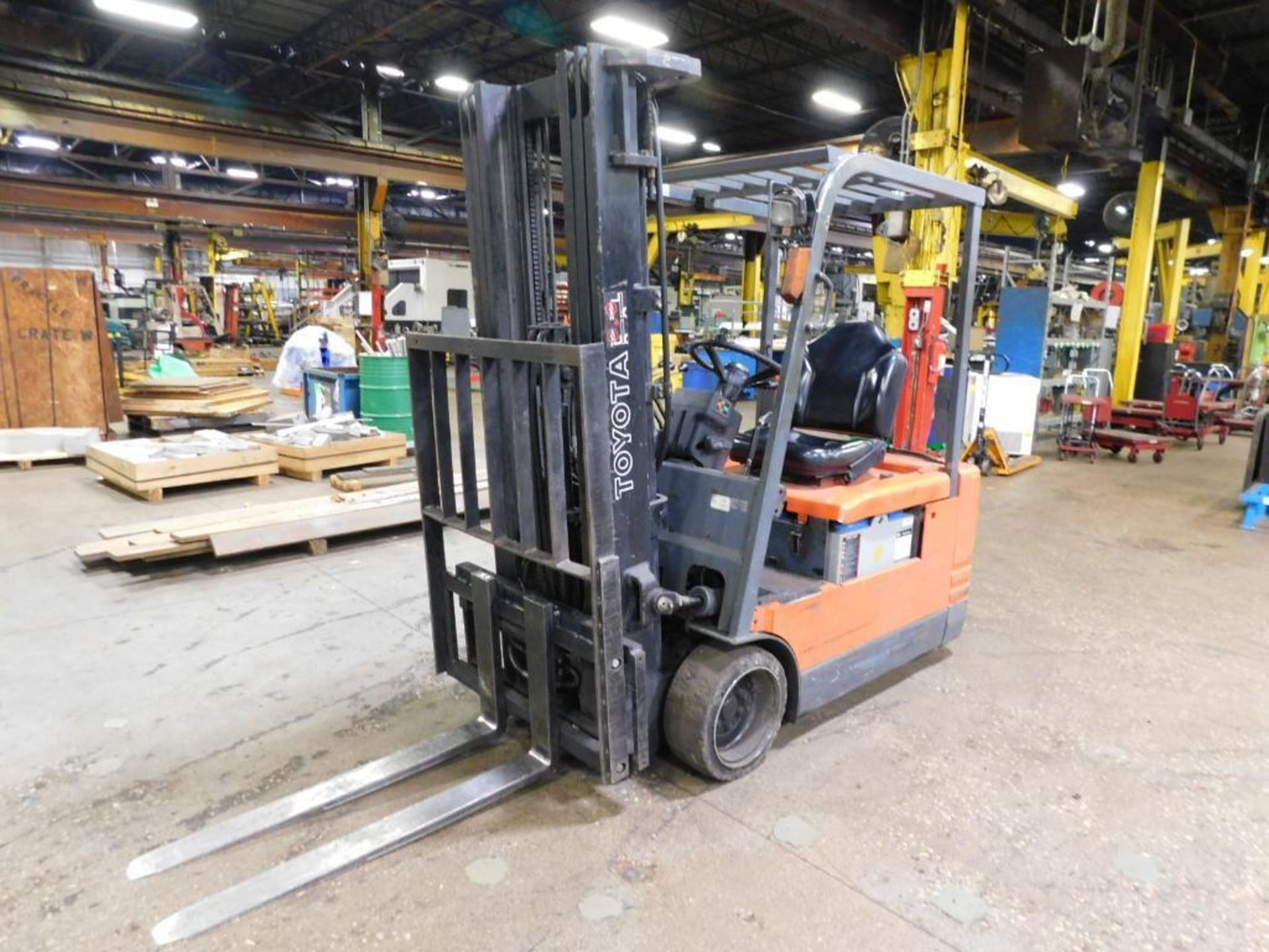 Toyota 3,450 Lb. Electric Forklift Model 5FBE20, S/N 10222, Solid Tires, 189" Max Lift Height, 3-Sta - Image 11 of 17