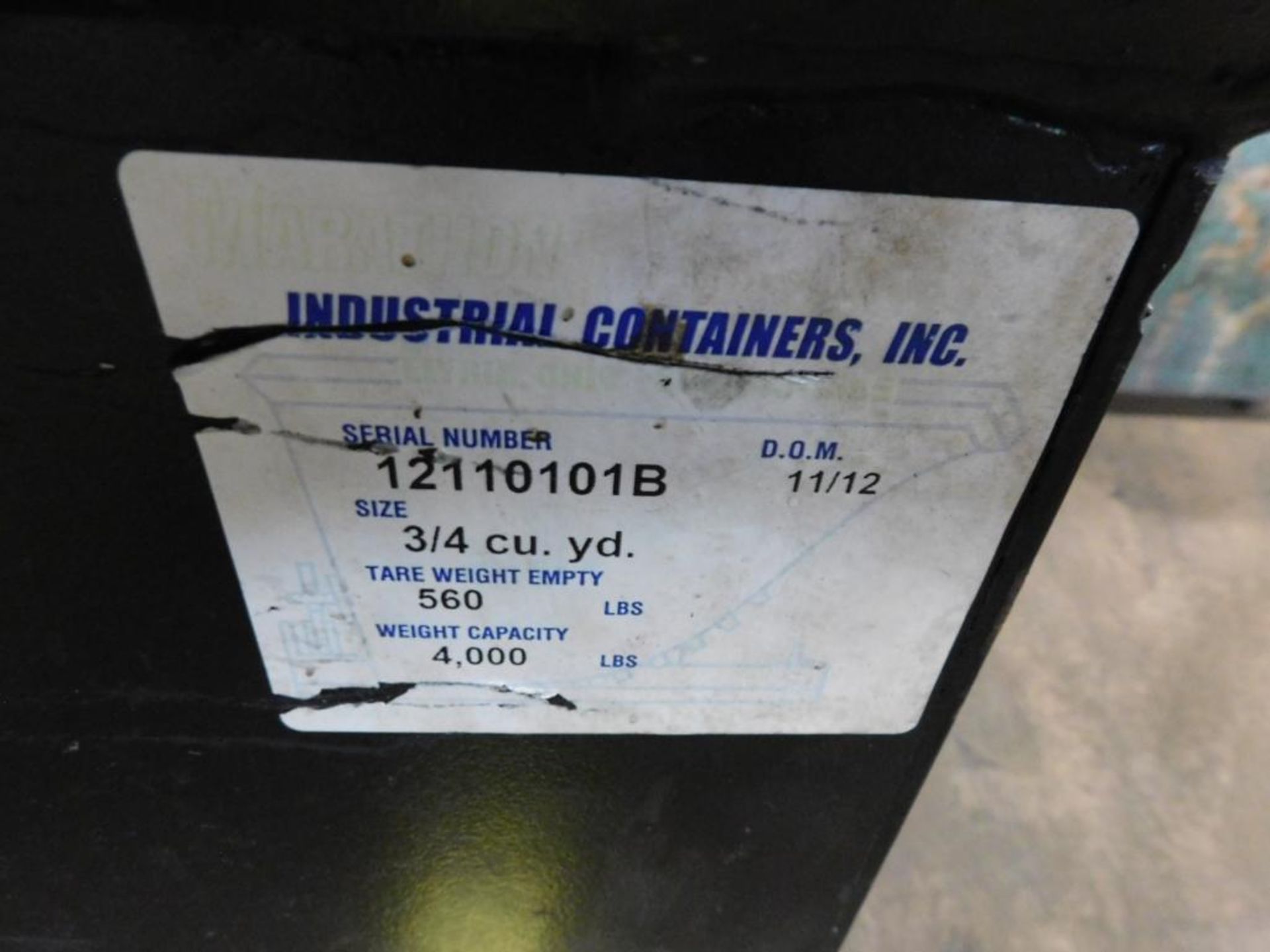 Marathon Industrial Containers Forkliftable 3/4 Cu. Yd. Dump Hopper - Image 4 of 4