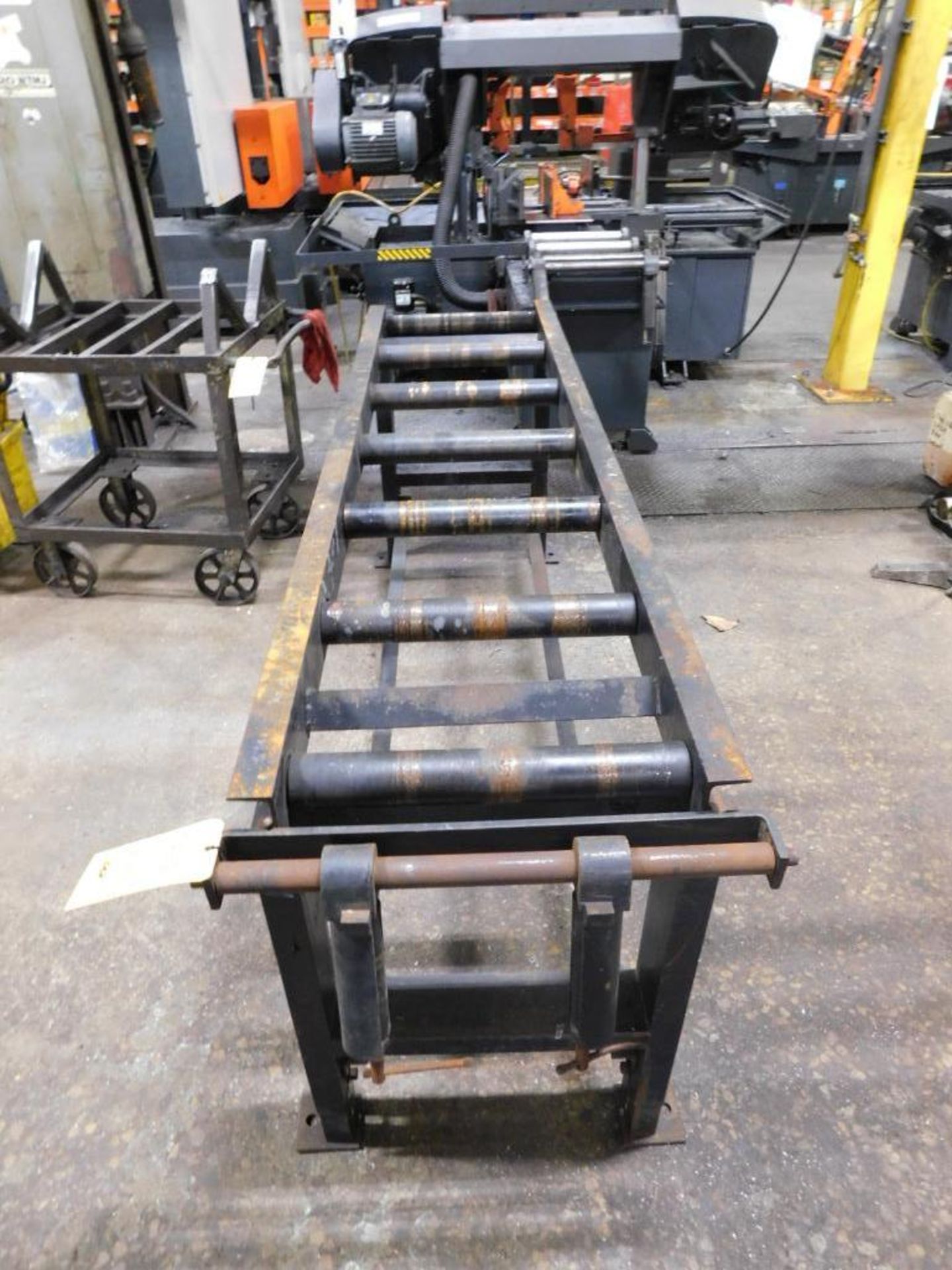 LOT: (1) 84" x 21" Roller Conveyor, (2) Heavy Duty Material Stock Carts (NO CONTENTS) - Image 2 of 4