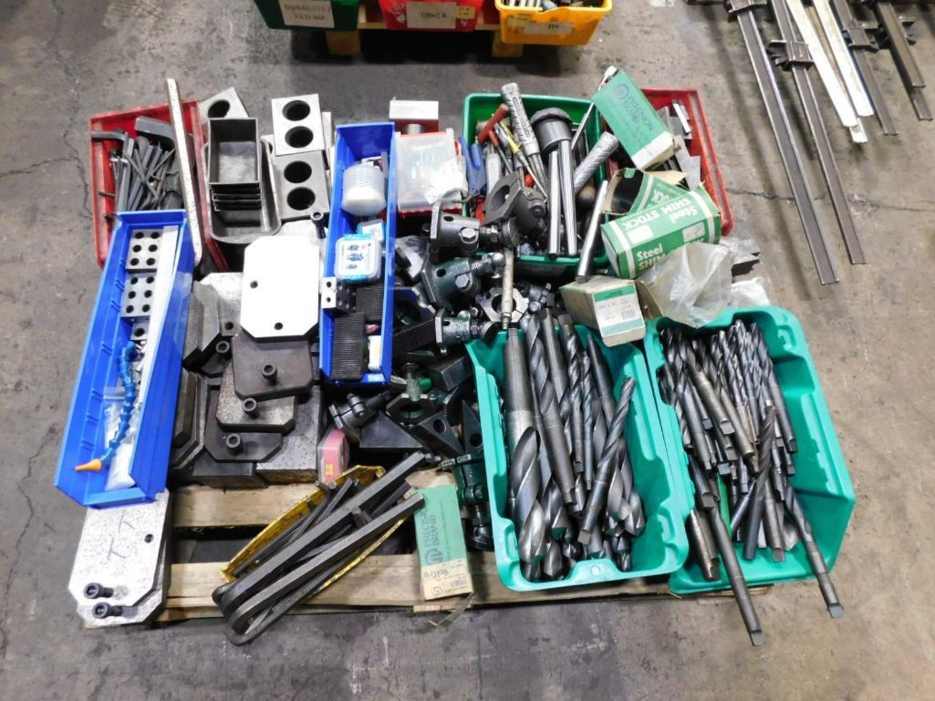 LOT: Assorted Taper Shank Drill Bits, Allen Wrenches, Tie-Down Equipment, Hammers, etc. in Crate - Image 3 of 4