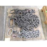 LOT: (1) 4-Leg 47,000 Lb. Chain Lifting Sling, 11' Reach, Size 5/8", (1) 1-Leg 22,600 Lb. Chain Lift