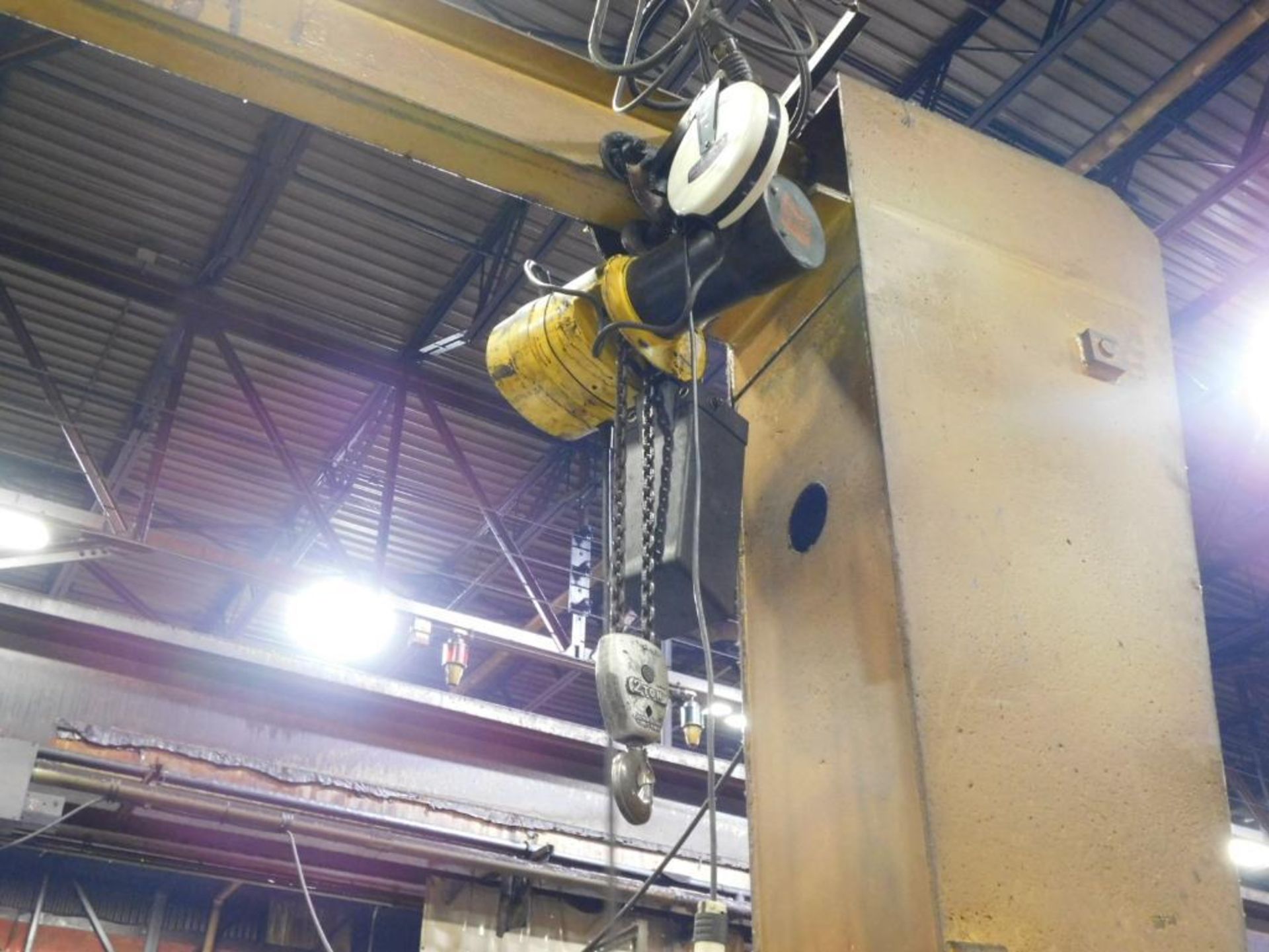 2-Ton Free Standing 360° Jib Crane w/Budgit 2-Ton Chain Hoist - Image 2 of 2