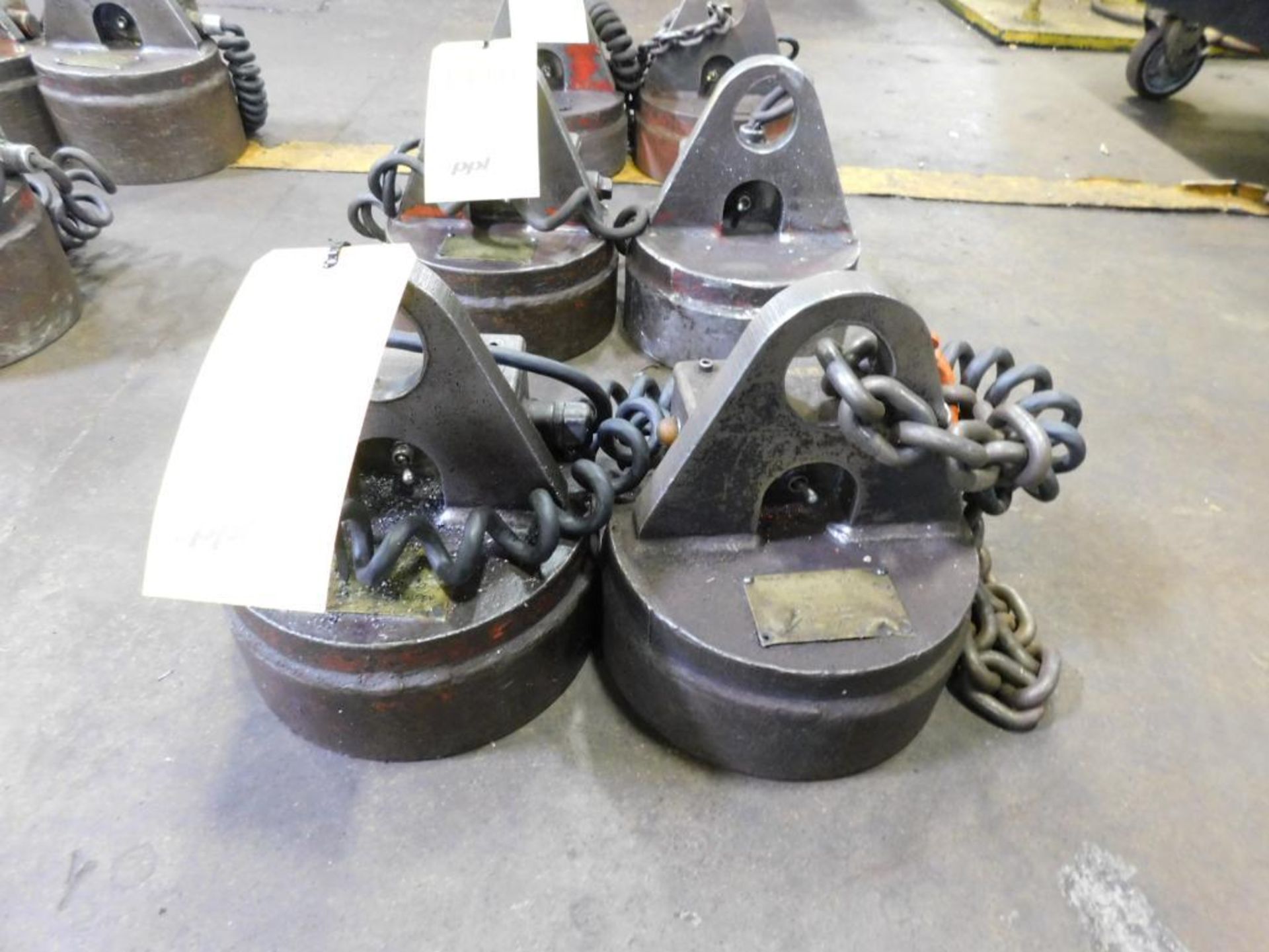 LOT: (2) 1,200 Lb. (approx.) Electromagnetic Lifting Magnets