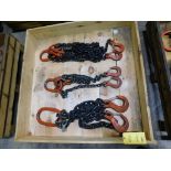 LOT: (1) 2-Leg 31,300 Lb. Chain Lifting Sling, 6' Reach, Size 5/8", (1) 4-Leg 18,400 Lb. Chain Lifti