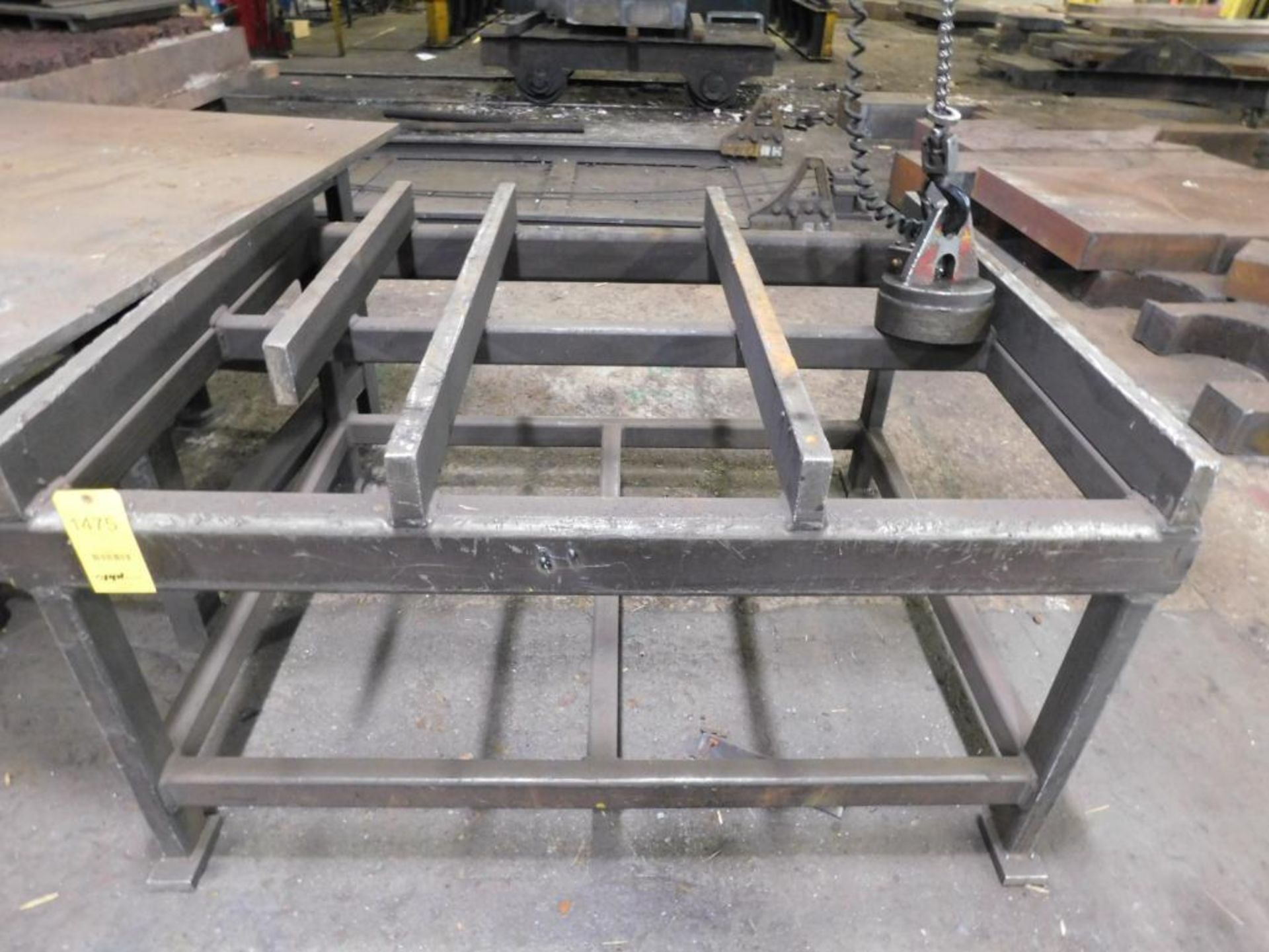 LOT: (1) 5' x 4' Die Table, (1) 64" x 64" Steel Fabrication Table, 1" Thick, (1) Steel Table - Image 2 of 5