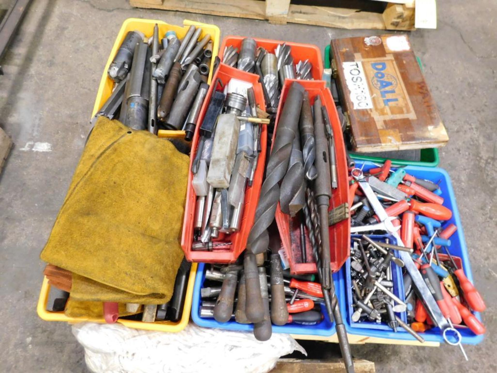 LOT: Assorted Large Roughing Endmills, Taps, Spade Drills, Taper Shank Drill Bits, Chuck Keys, Wrenc - Image 6 of 6