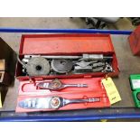 LOT: Snap-On Tool Pulley Set, (2) Snap-On Torque Meters Torque Wrenches
