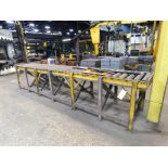 LOT: (1) 48" x 36" Die Table, (1) 25" x 25" Steel Fabrication Table, 3/4" Thick, (1) 182" x 30" Roll