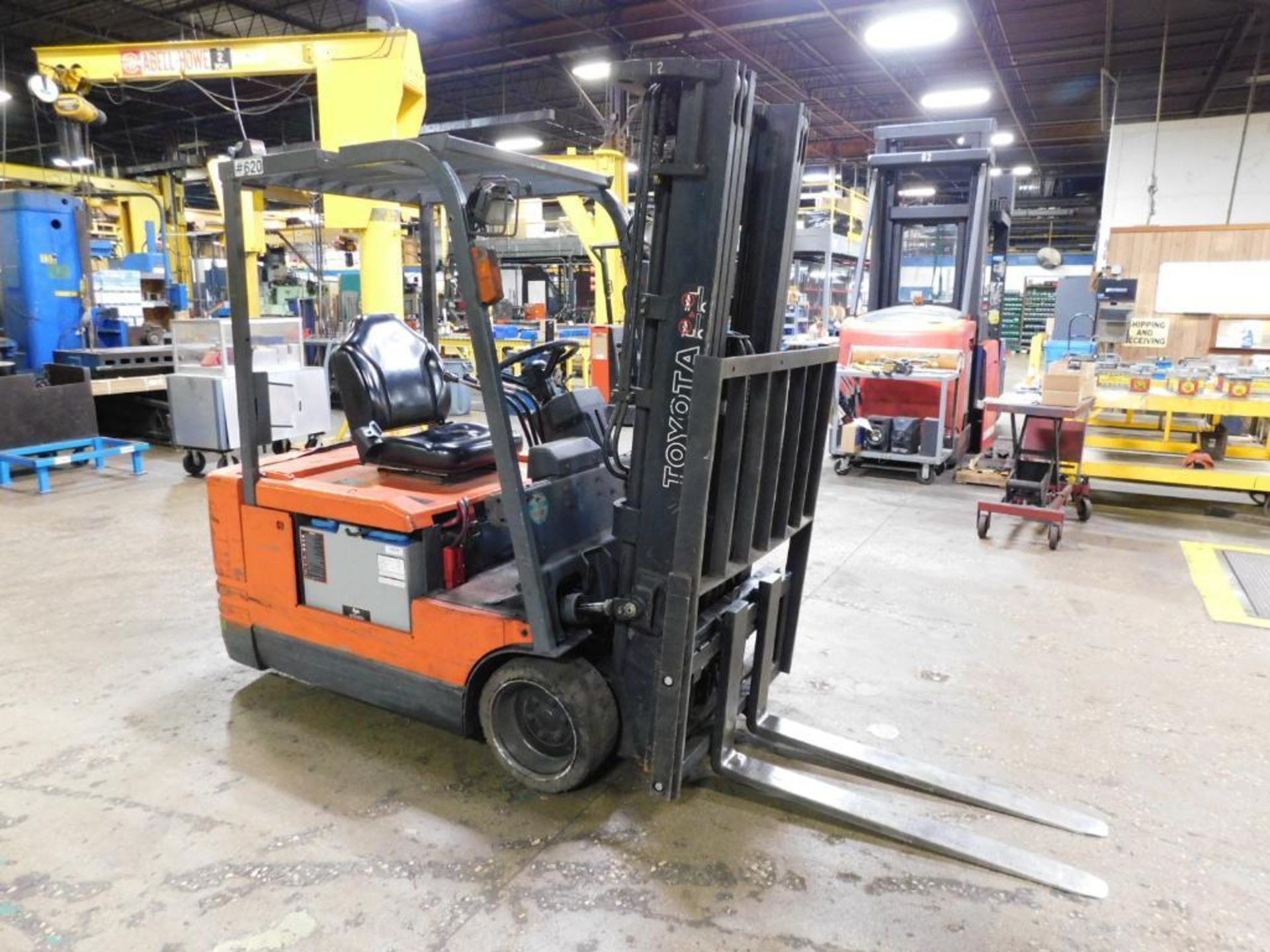 Toyota 3,450 Lb. Electric Forklift Model 5FBE20, S/N 10222, Solid Tires, 189" Max Lift Height, 3-Sta - Image 8 of 17