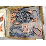 LOT: (1) 4-Leg 49,000 Lb. Chain Lifting Sling, 12' 2" Reach, (1) 2-Leg 31,300 Lb. Chain Lifting Slin