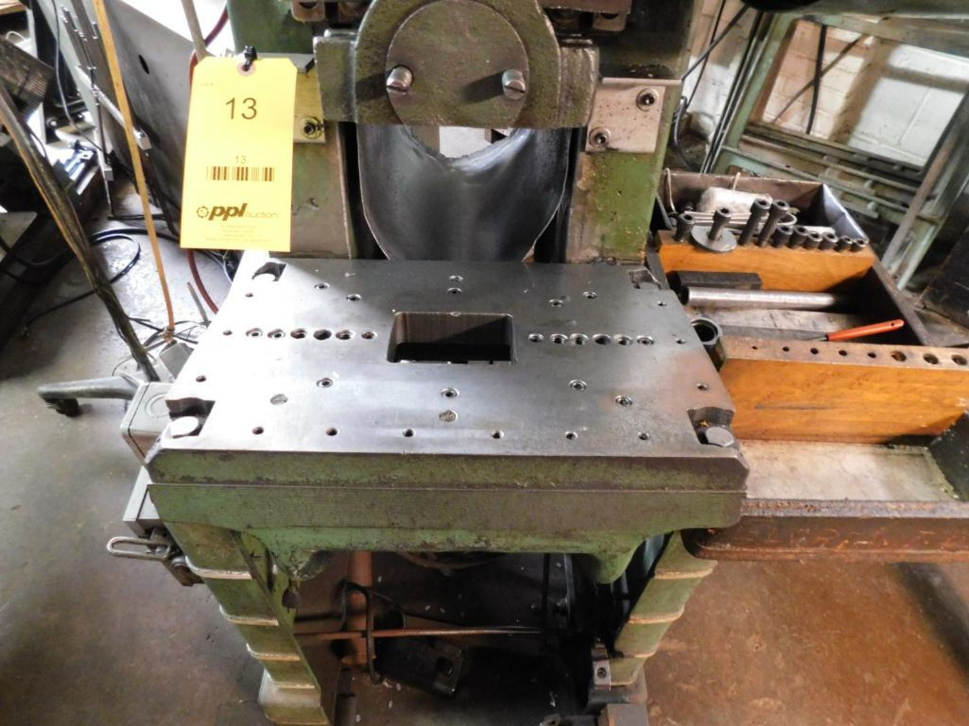 Rousselle No. 2 15-Ton OBI Air Clutch Punch Press. 2" Stroke, 6.75" Shut Height, 16"x11" Bolster Pla - Image 7 of 10