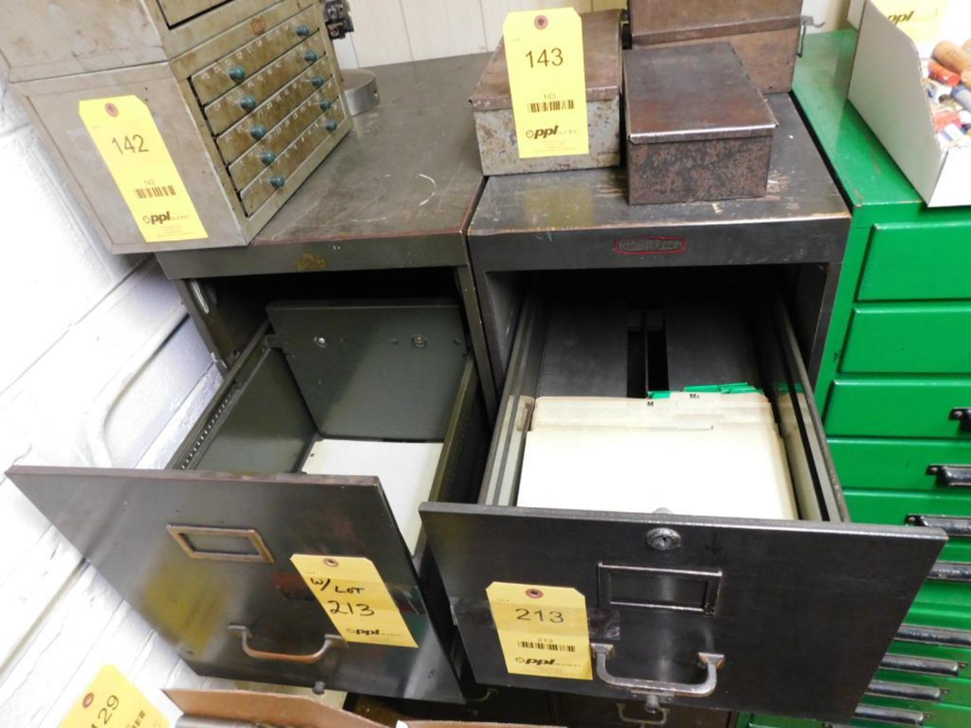 LOT: (2) Vintage Filing Cabinets (EMPTY) - Image 2 of 6