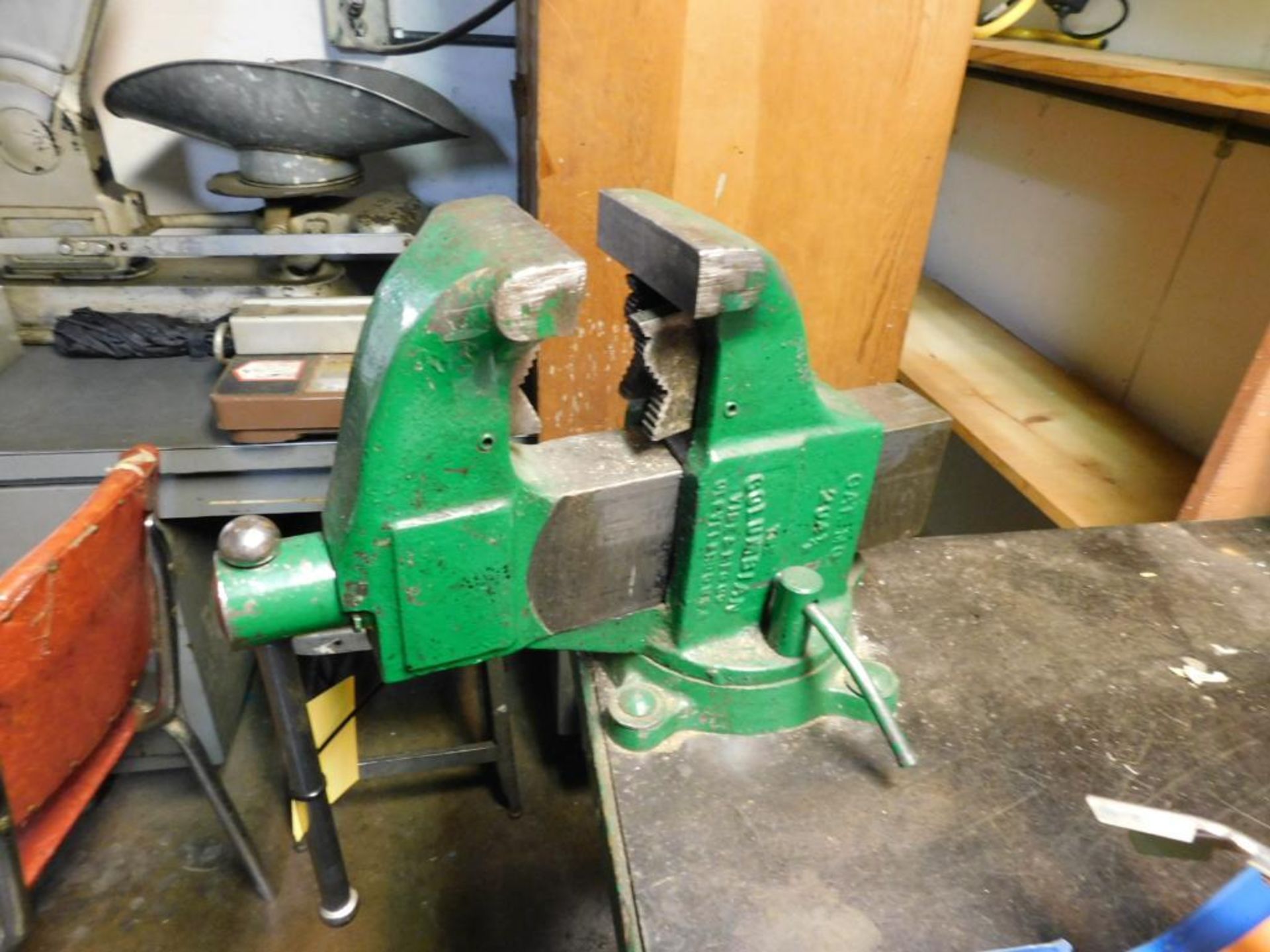 Columbian 4-1/2" Vise on 72" x 34" Work Bench (NO CONTENTS, DELAYED REMOVAL, CONTACT SITE MANAGER)