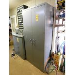 LOT: Cabinet w/Contents, Flexible Conduit, Insulated Wire, (3) Rolls Reflectix Staple Tab Insulation