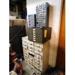 LOT: (27) Drawer Parts/Hardware Cabinet w/Contents: Springs, Fuses, Washers, Hardware, Copper Tubing