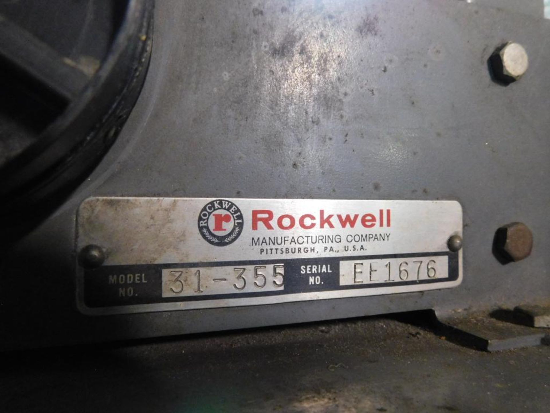 Rockwell Delta 1" Belt Sander on Lyon Rolling Cart - Image 5 of 7