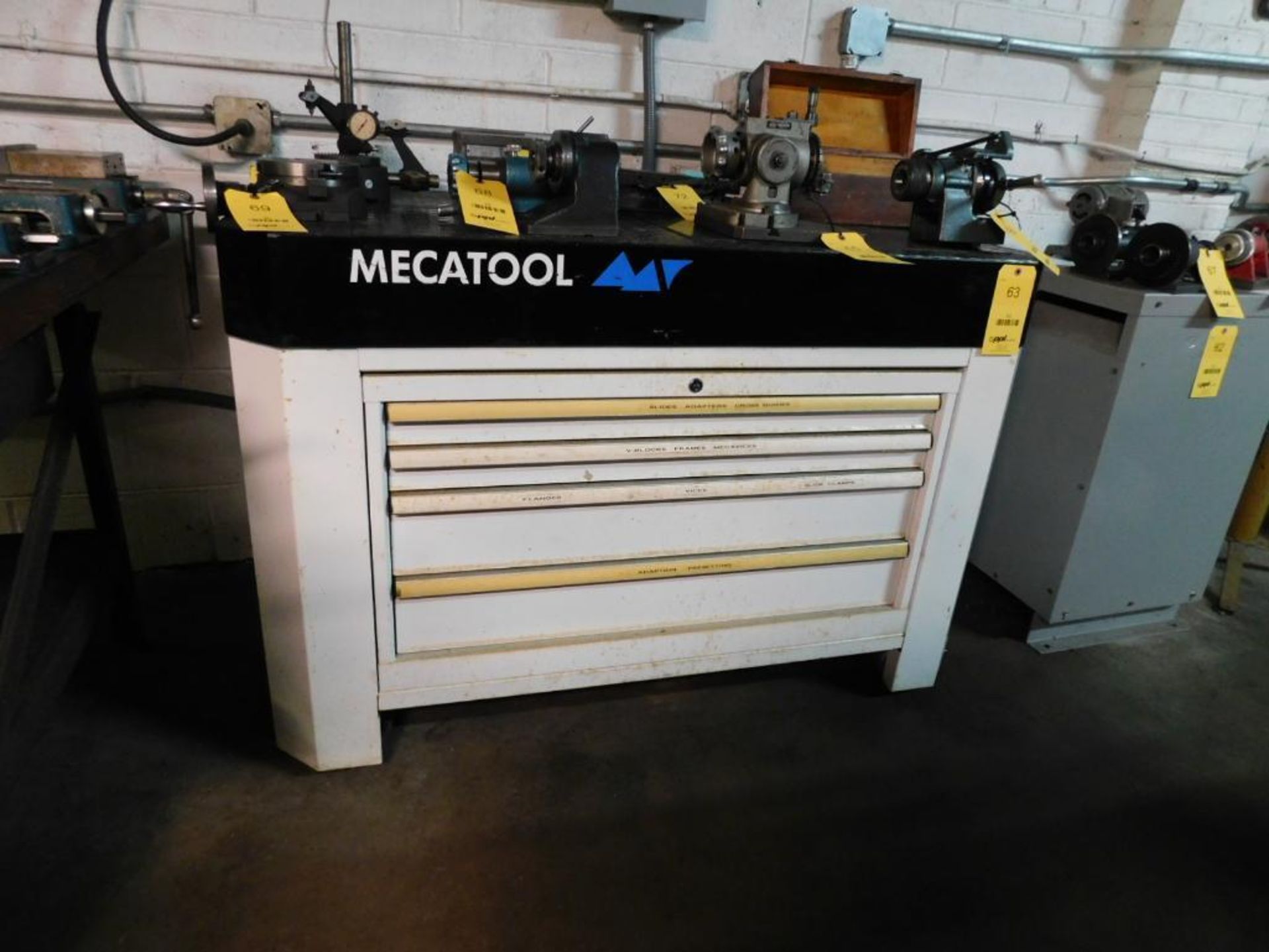 MecaTools 4-Drawer Rolling Tooling Cabinet w/24" x 16" Granite Plate on Top (EMPTY - NO CONTENTS)