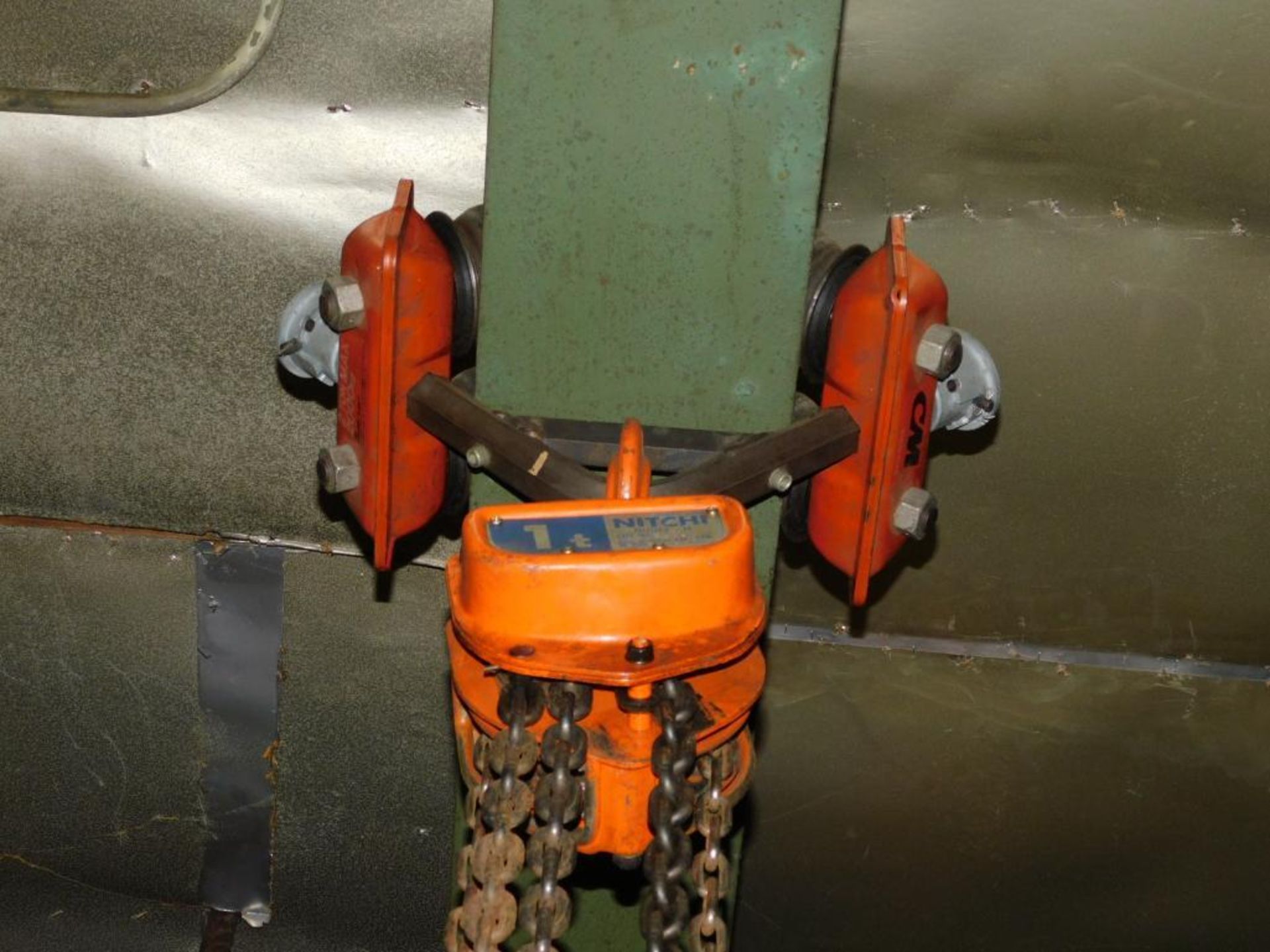 Nitchi 1-Ton Manual Chain Hoist w/CM Beam Trolley - Image 3 of 4