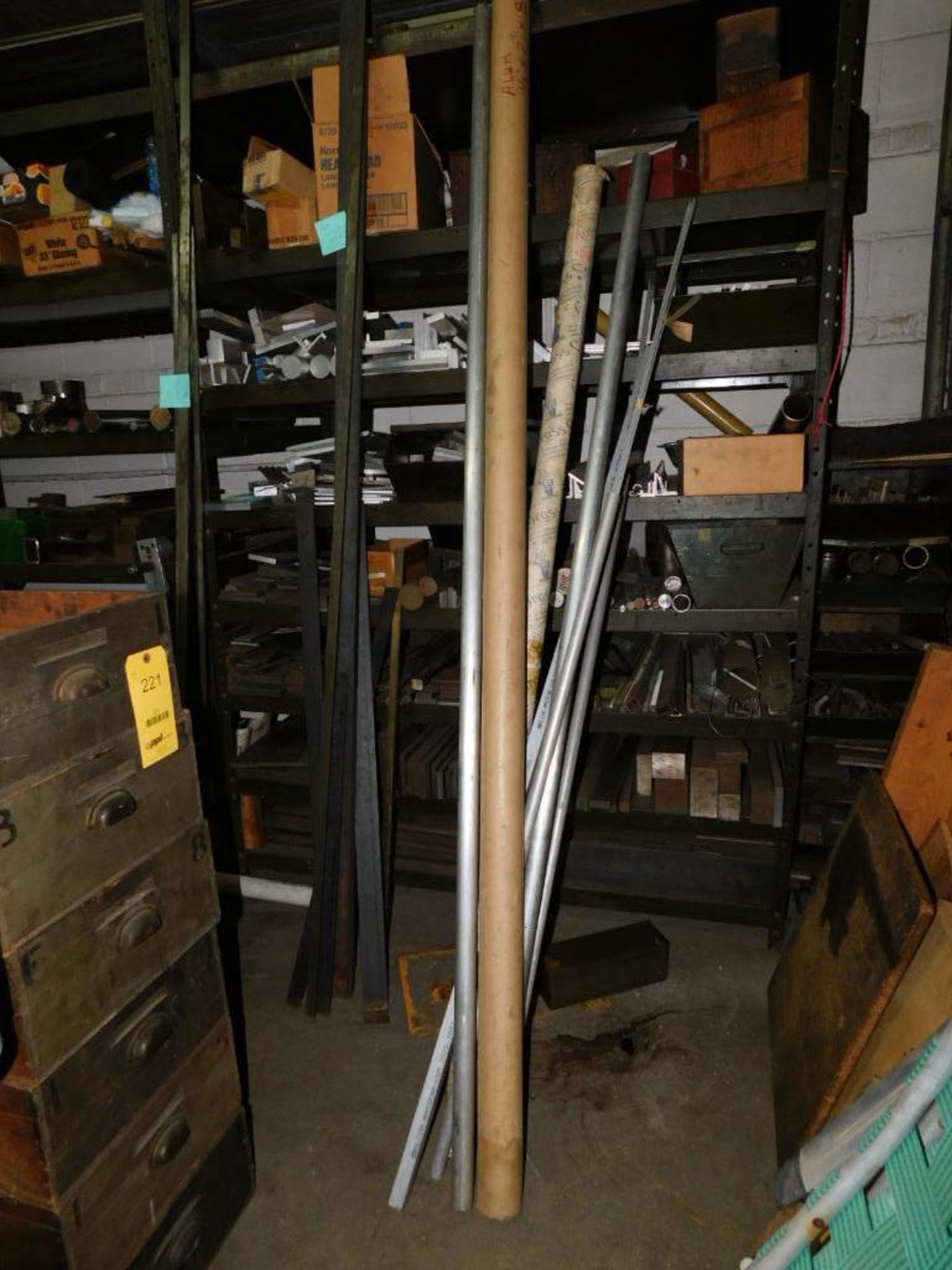 LOT: (3) Shelves w/Assorted Round, Flat, Angle Stock, Cold & Hot Rolled Steel, Aluminum, Copper, Sta - Image 28 of 45