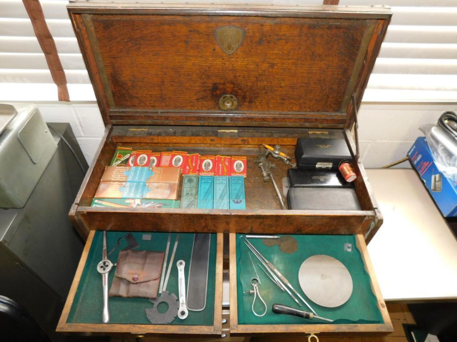 Vintage Machinists Box w/Contents - Image 5 of 15