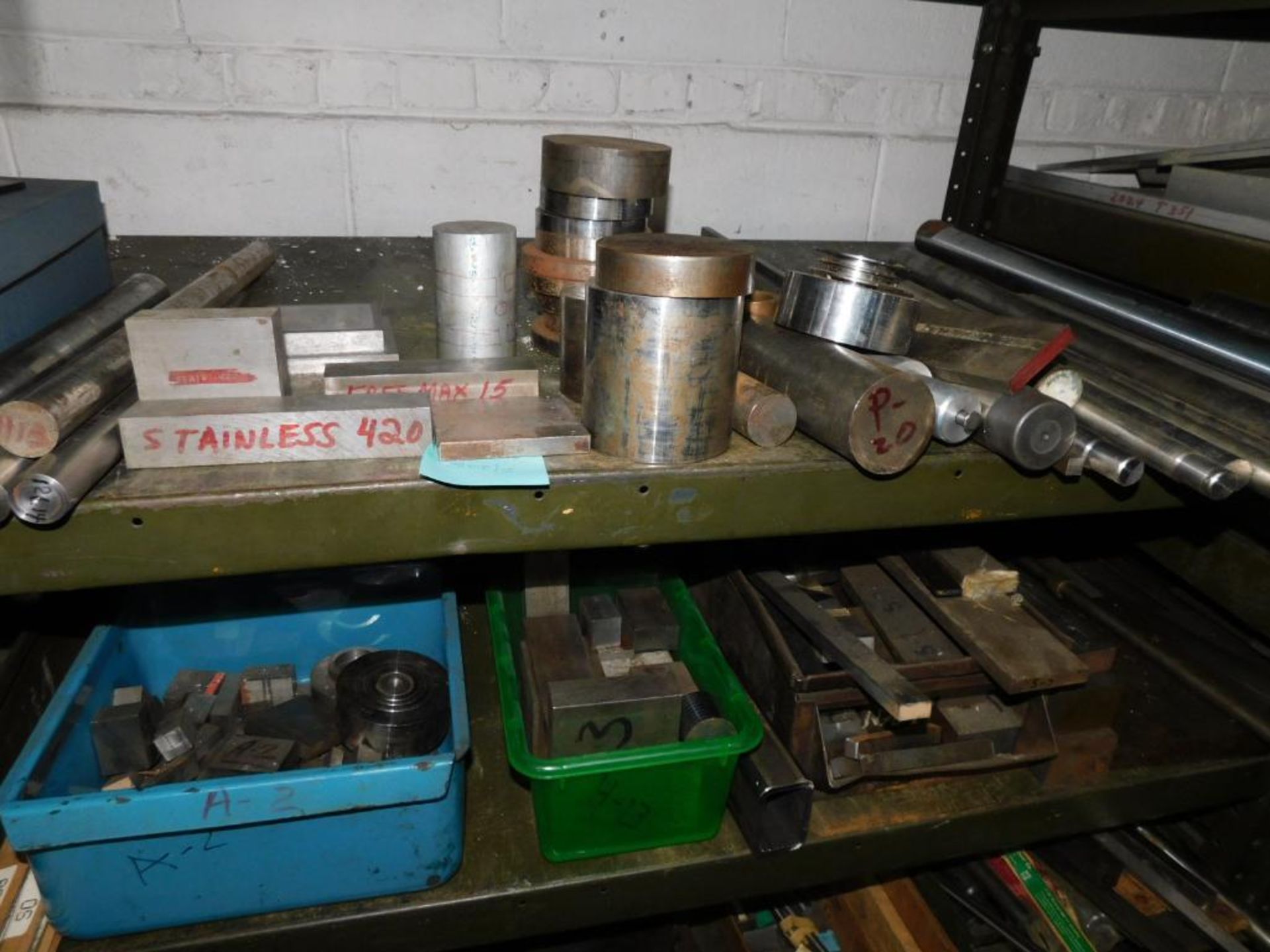 LOT: (3) Shelves w/Assorted Round, Flat, Angle Stock, Cold & Hot Rolled Steel, Aluminum, Copper, Sta - Image 40 of 45