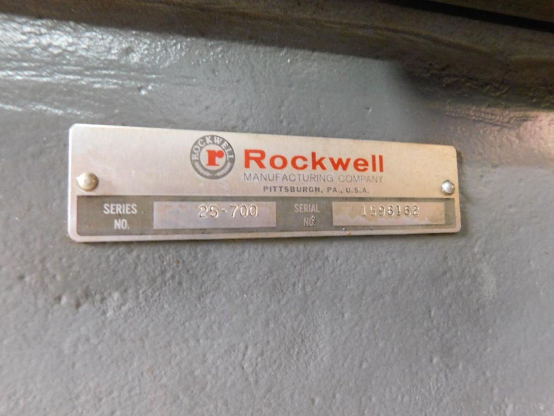 Rockwell 25-700 Lathe, S/N 1596162 6-3/4" Chuck, Tailstock, 1-1/4" Pipe Diameter, 10" Swing, 30" Dis - Image 13 of 13