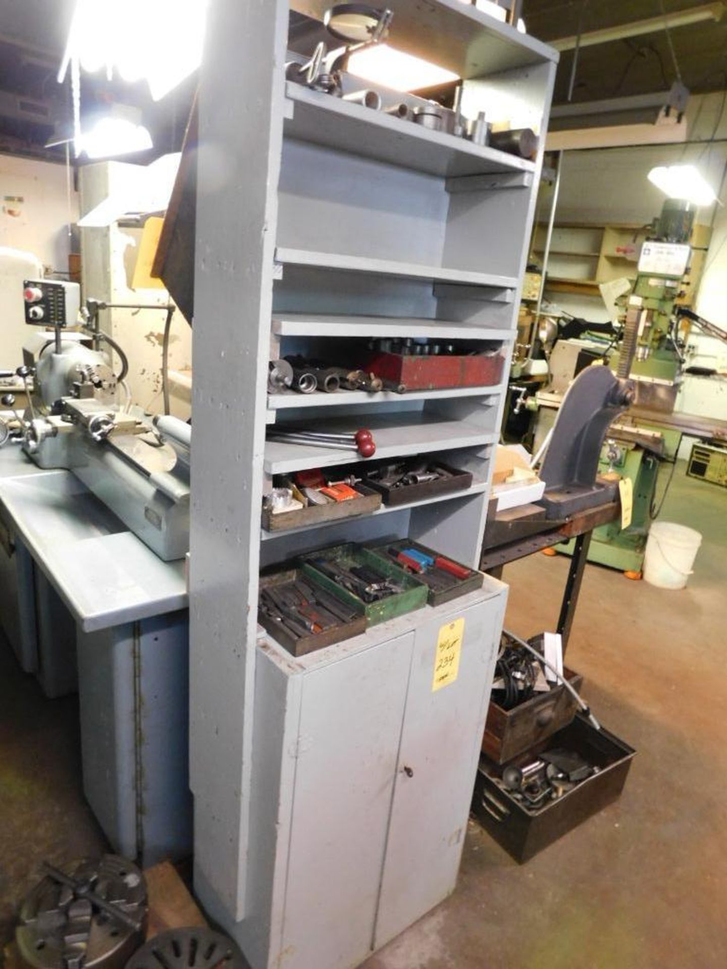 LOT: (2) Shelves w/Misc. Lathe Accessories & Tooling - Image 5 of 10