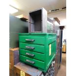 LOT: Hamilton 6-Drawer Wood Cabinet (EMPTY), Assorted Wood Crates & Drawers
