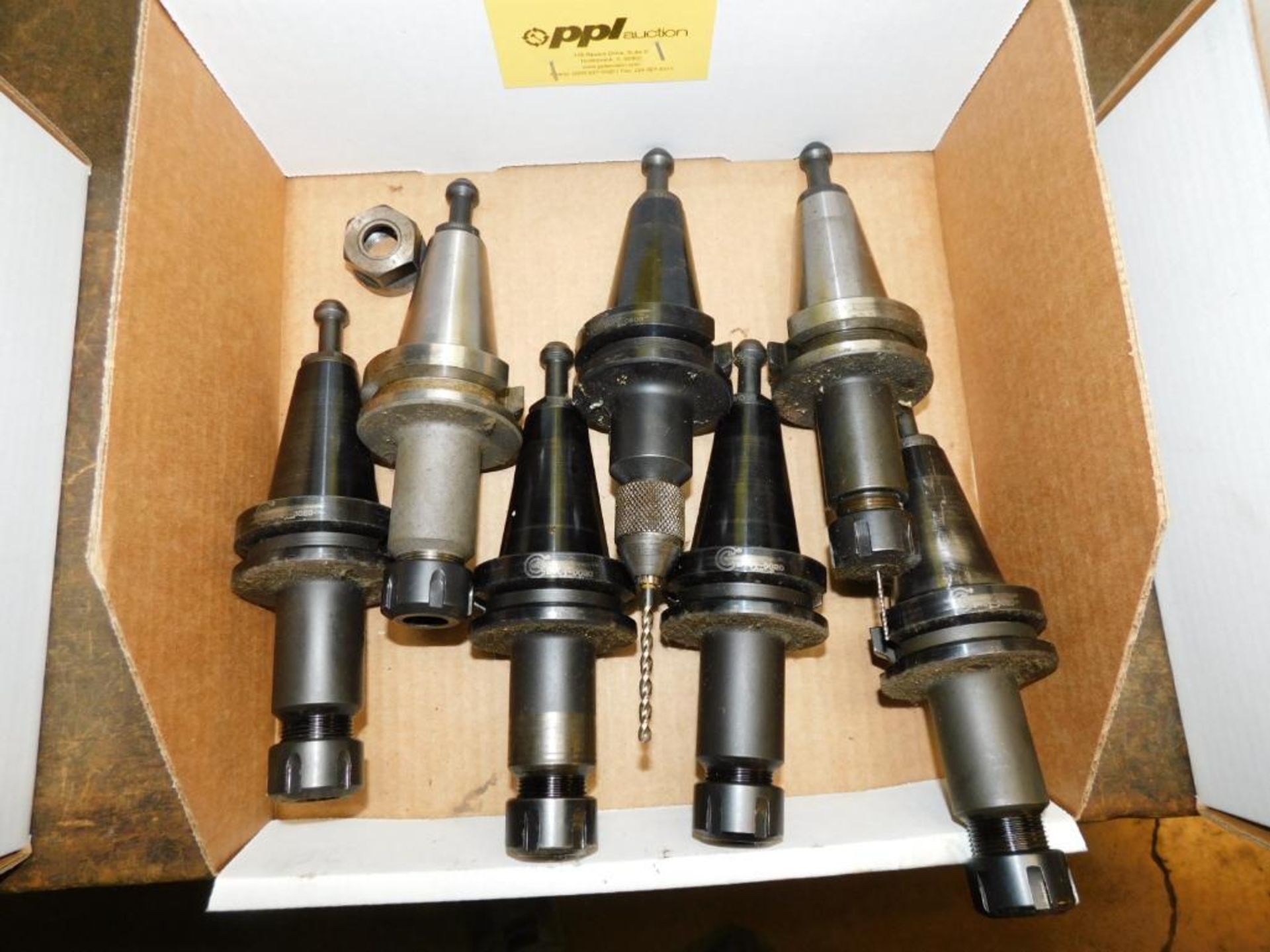 LOT: (7) Assorted Command BT40 ER 20 CNC Tool Collet Holders