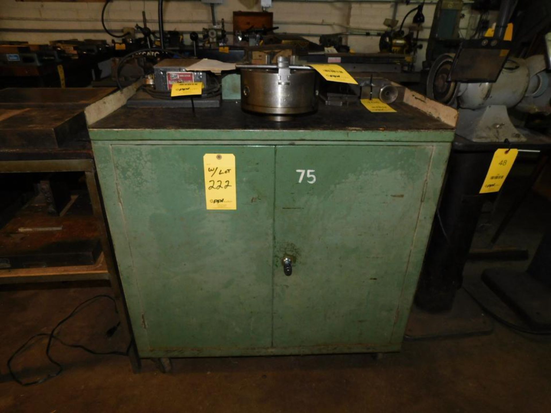 LOT: (2) 3-Tier Rolling Shop Carts, (1) Rolling Shop Cabinet (NO CONTENTS) - Image 3 of 7