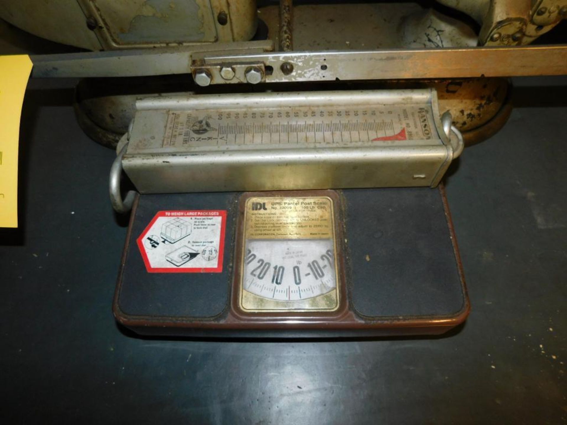 LOT: Vintage Counting Scale, Viking 100 Lb. Cap. Hanging Scale, 100 Lb. Cap. Parcel Post Scale - Image 6 of 7