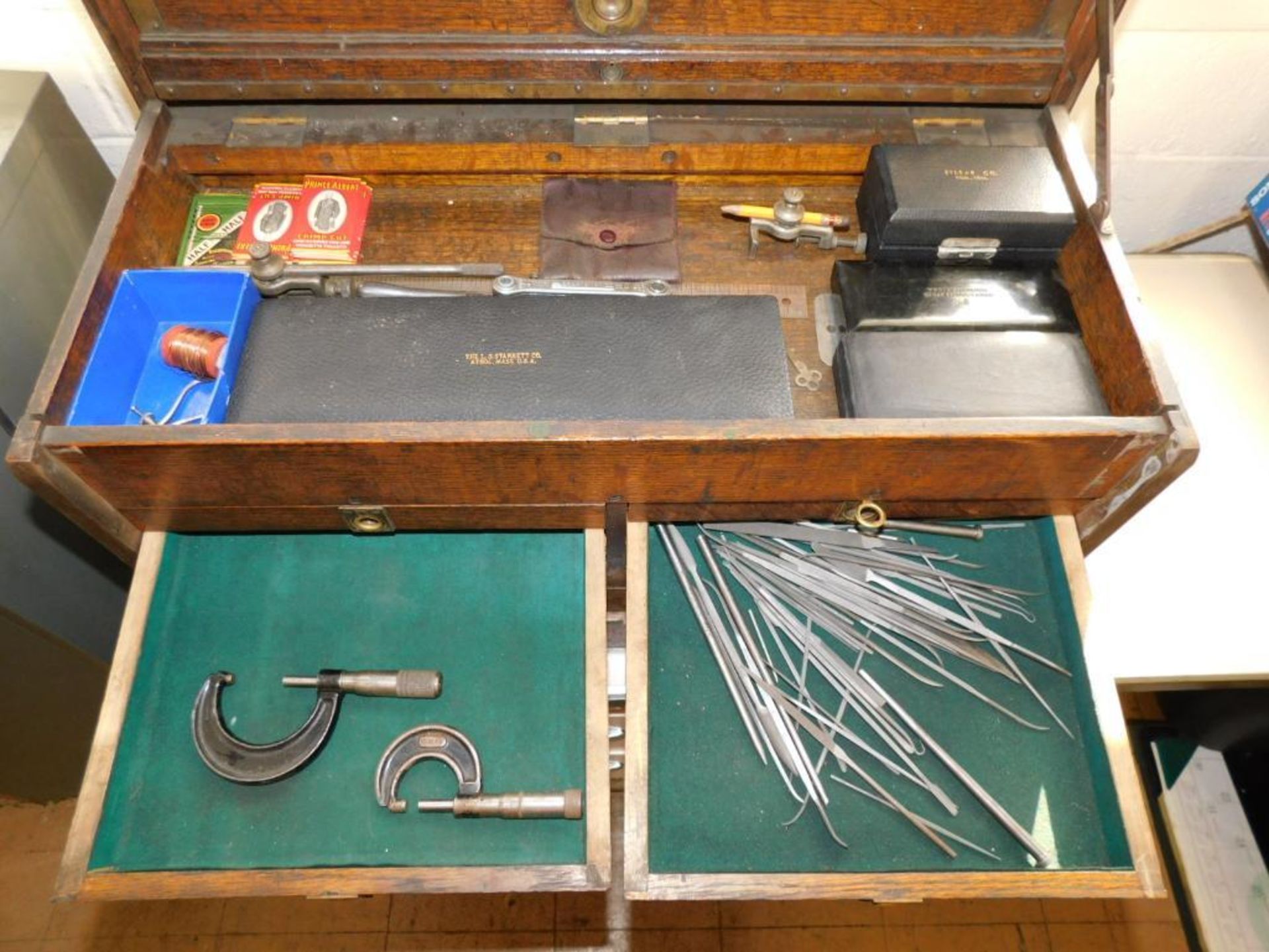 Vintage Machinists Box w/Contents - Image 10 of 15