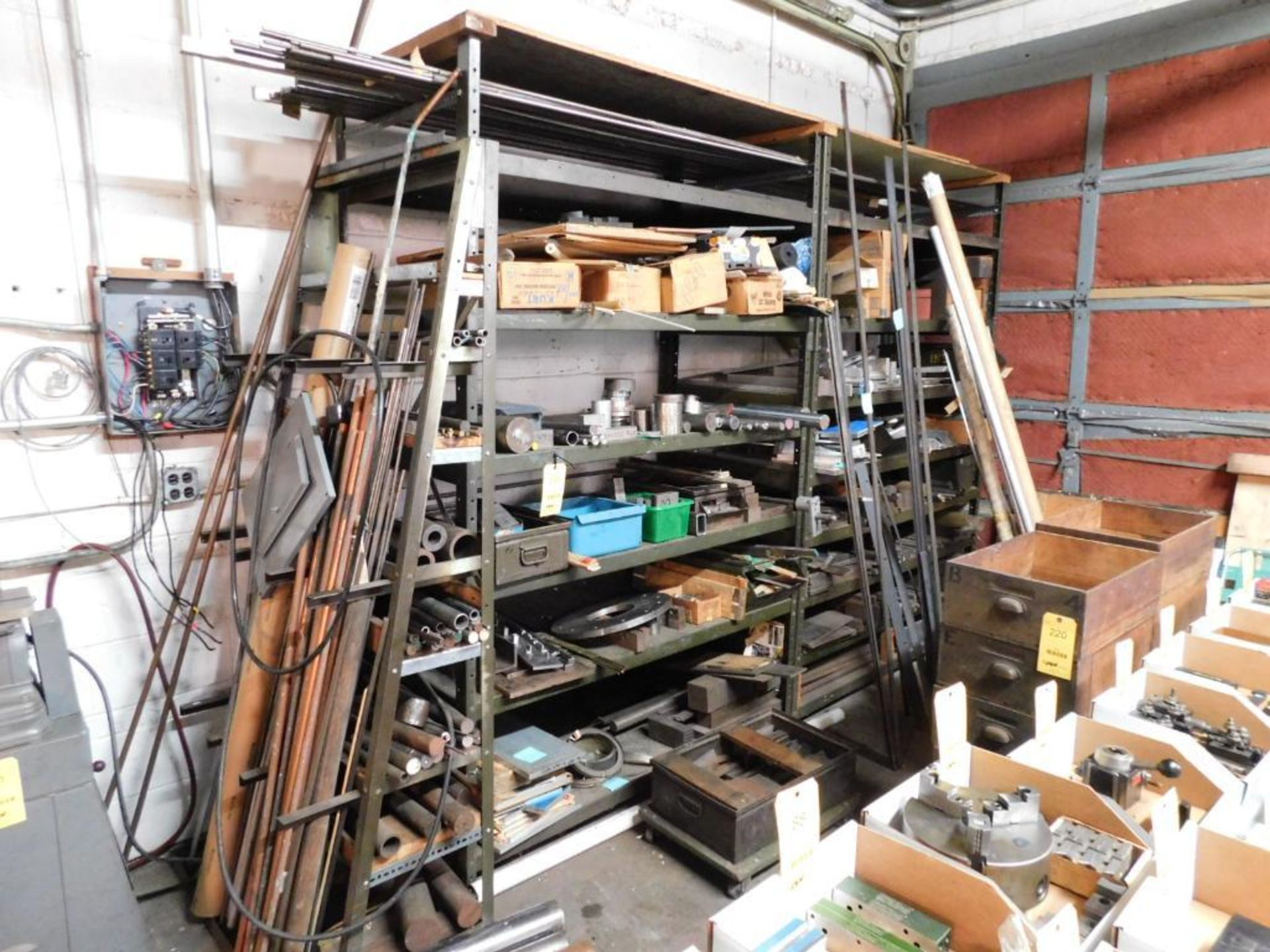 LOT: (3) Shelves w/Assorted Round, Flat, Angle Stock, Cold & Hot Rolled Steel, Aluminum, Copper, Sta
