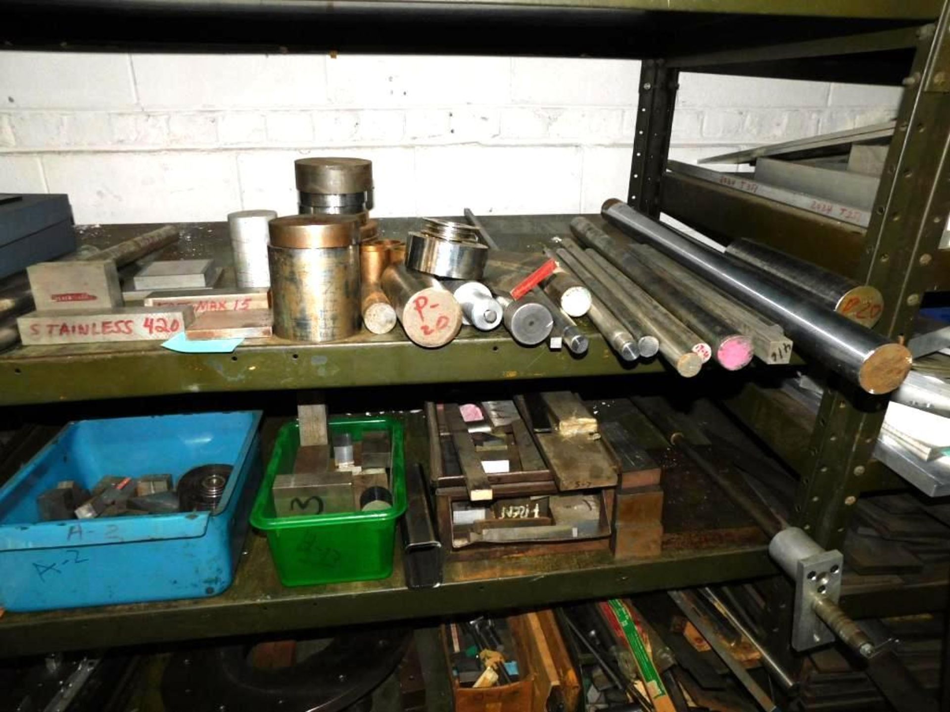 LOT: (3) Shelves w/Assorted Round, Flat, Angle Stock, Cold & Hot Rolled Steel, Aluminum, Copper, Sta - Image 12 of 45