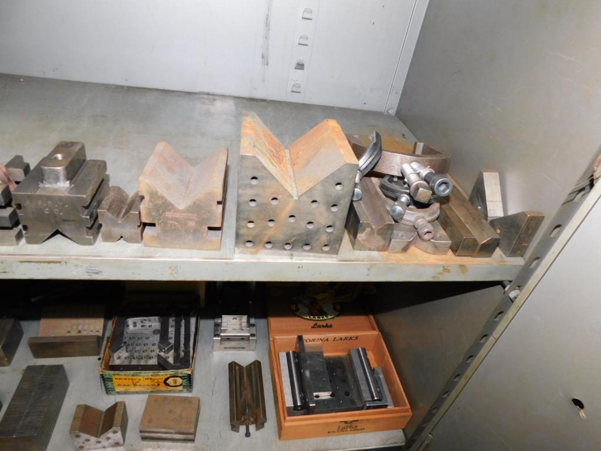 LOT: Contents of (2) Shelves: Assorted V Blocks, Chuck Blocks, Angle Blocks, Fixtures, etc. - Image 10 of 10