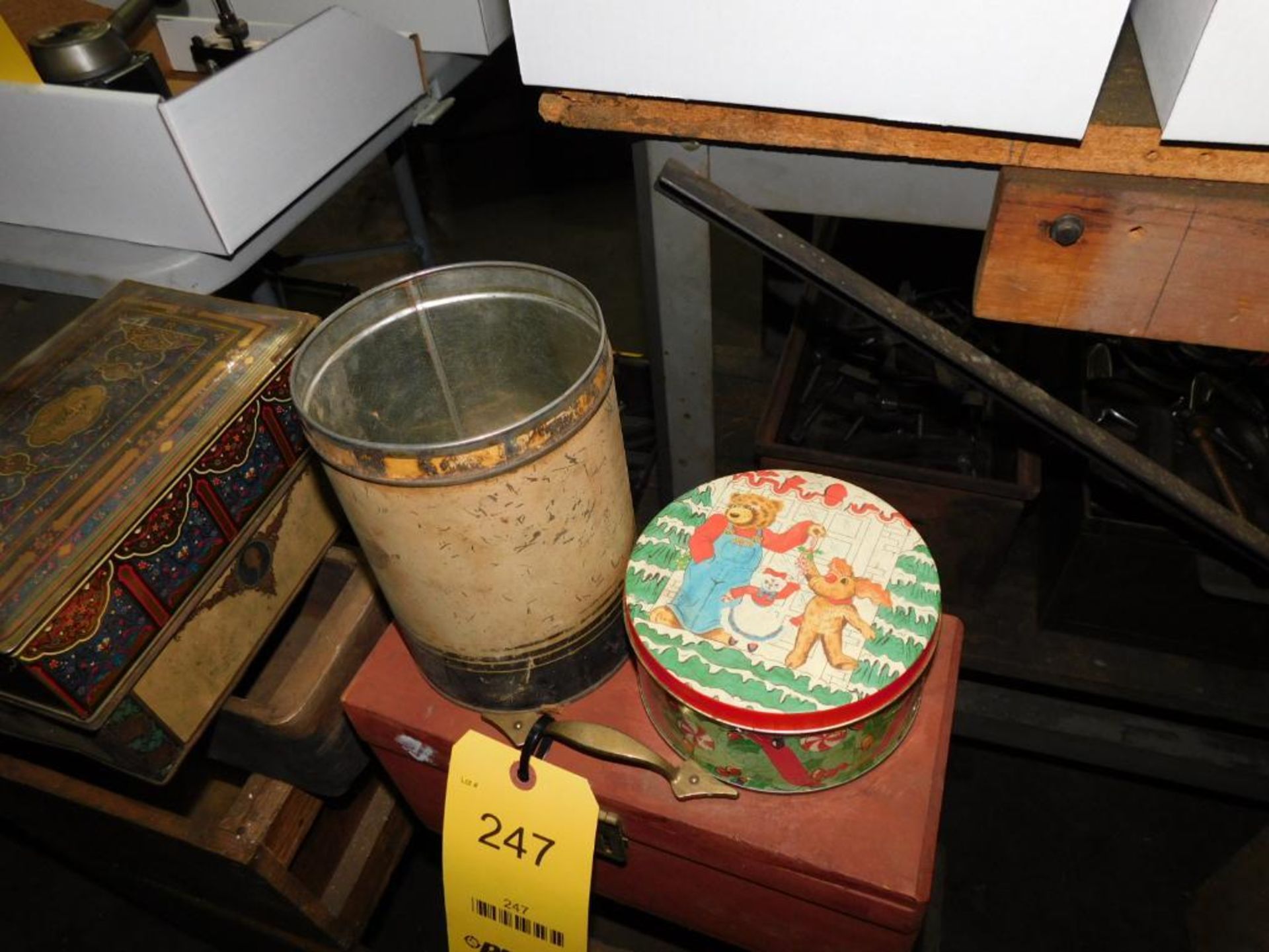 LOT: Assorted Vintage Wood Crates & Tins - Image 9 of 11