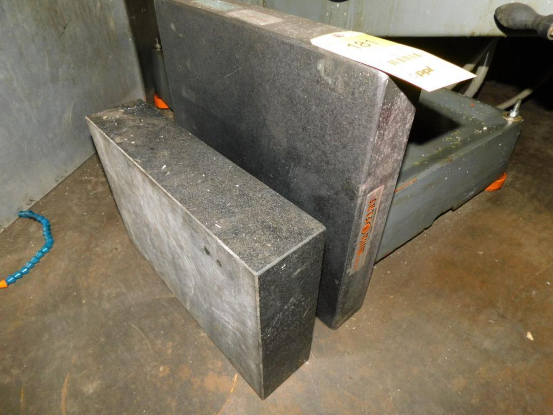 LOT: (1) Collins Microflat 18" x 18" Granite Surface Plate, (1) 18" x 13" Granite Surface Plate