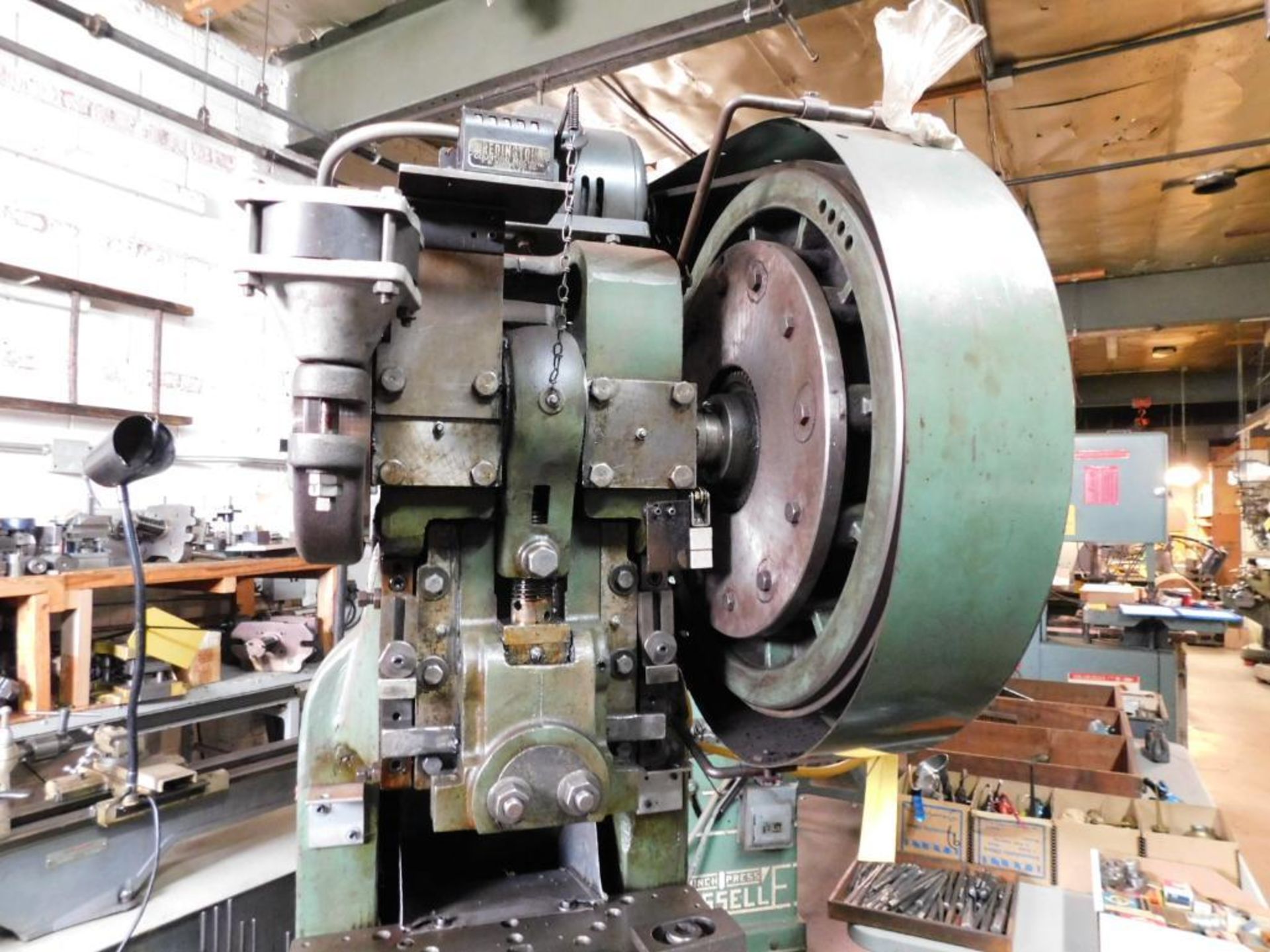 Rousselle No. 3 25-Ton OBI Air Clutch Punch Press. 2" Stroke, 7.75" Shut Height, 20"x14" Bolster Pla - Image 4 of 11