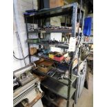 LOT: (2) Shelves w/Misc. Lathe Accessories & Tooling