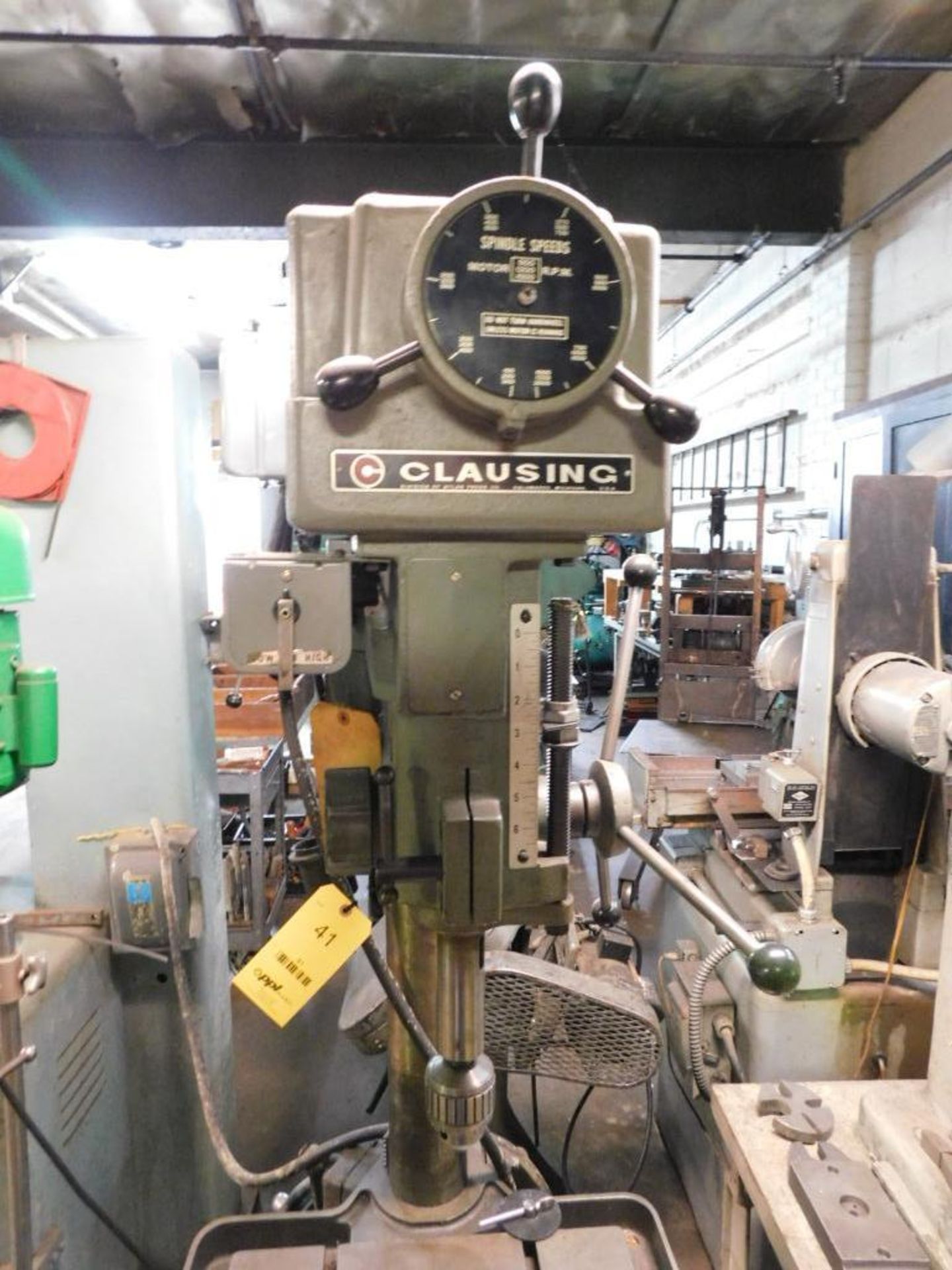 Clausing Model 2276 20" Drill Press, S/N 514349, 1.5 HP, 18" x 16" Work Table, 10" Throat, Adjustabl - Image 3 of 11