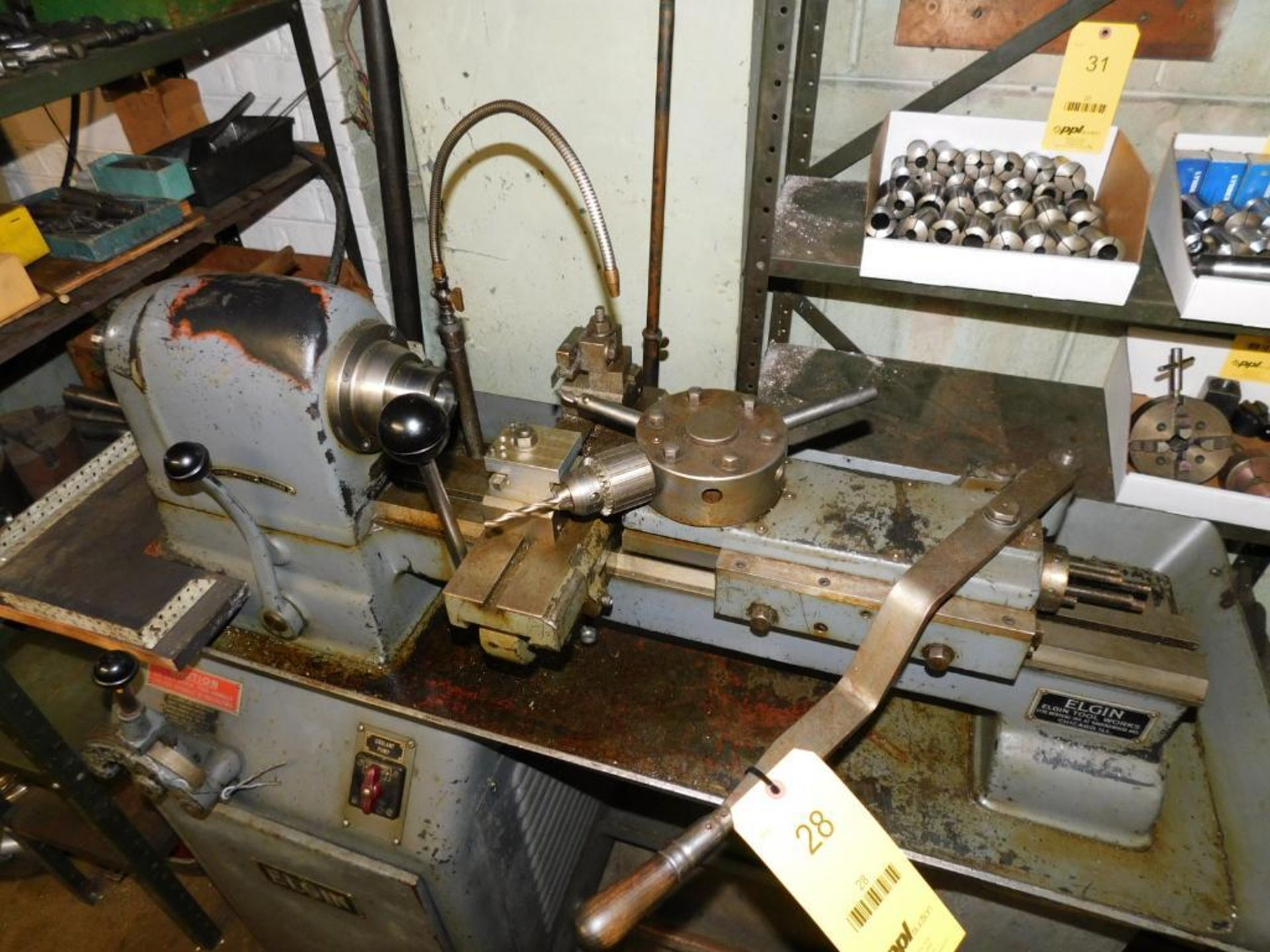 Elgin Tool Works 30" Lathe w/6 Position Turret Fixture, 8" Swing - Image 3 of 14