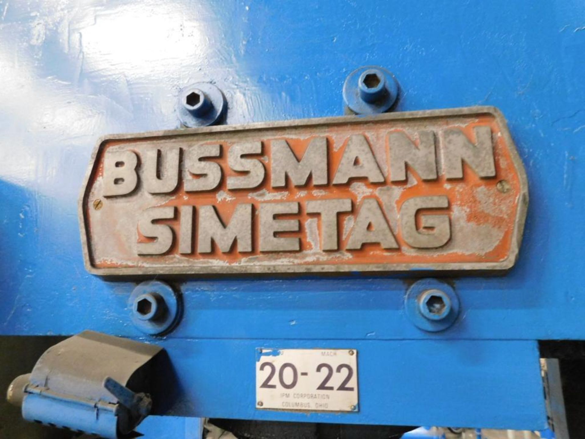 Bussmann Simetag 200 Ton Powder Compacting Press, Hydraulic, Model HPM-200S, S/N: M2727, 220 Tons Ma - Image 23 of 24