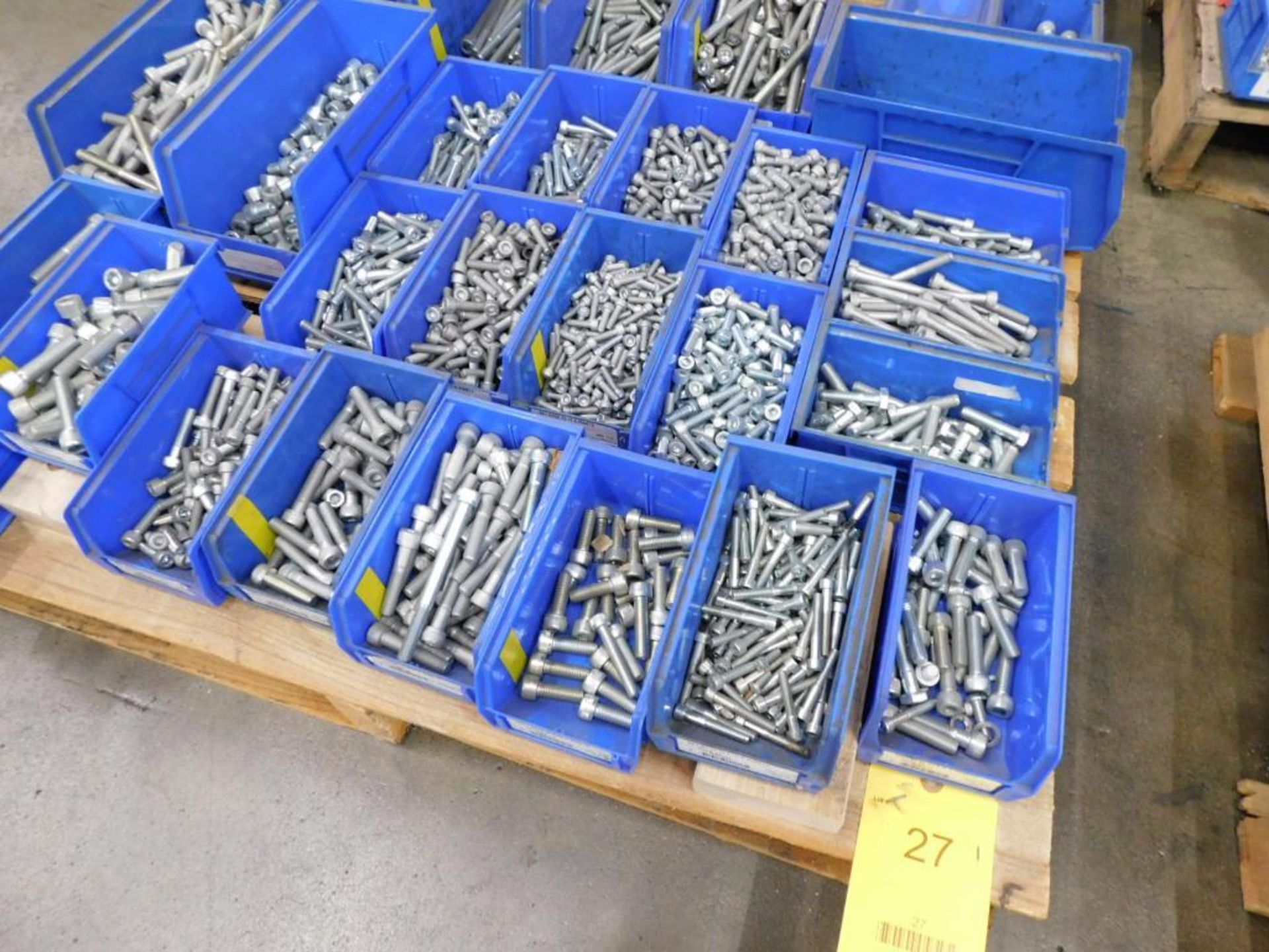 LOT: (1) Pallet of Assorted Hardware in Compartment Bins, Bolts - Image 3 of 7