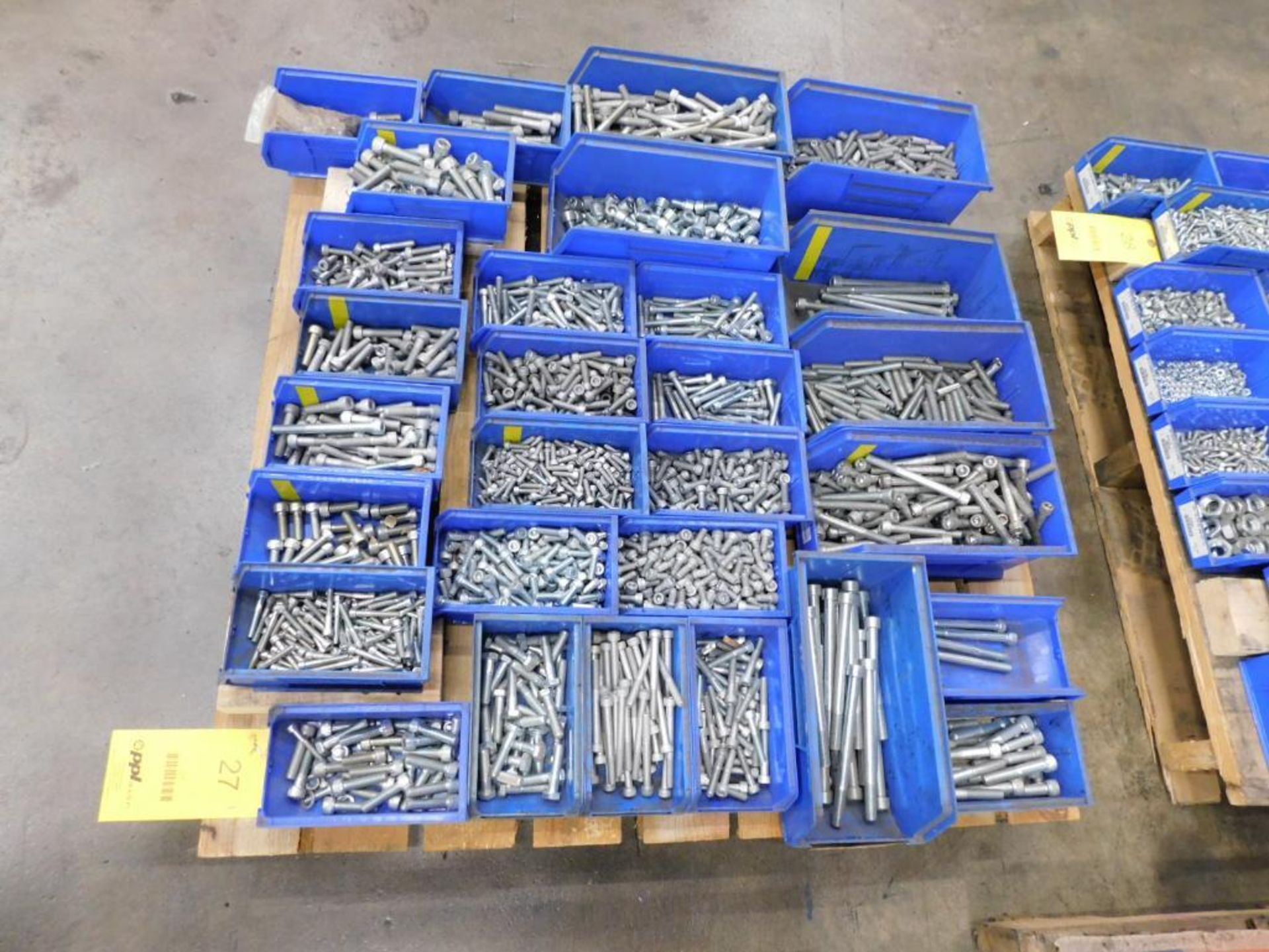 LOT: (1) Pallet of Assorted Hardware in Compartment Bins, Bolts - Image 2 of 7