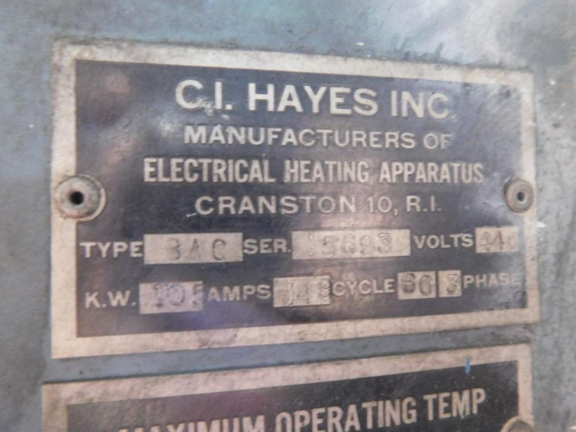 CI Hayes 18" Belt Sintering Furnace, 3 Zones, Type: BAC, S/N: 15693, 2,100 F Maximum Temperature Rat - Image 29 of 30