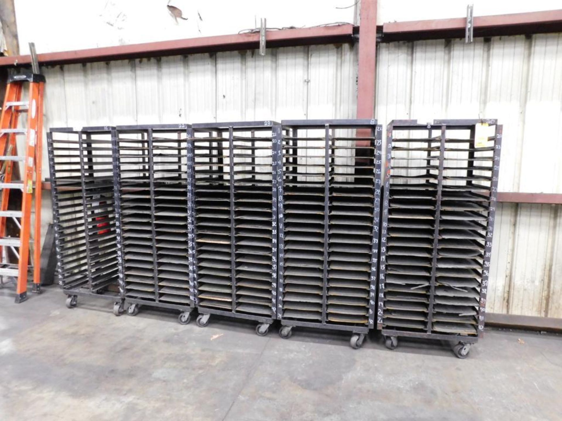 LOT: (5) Rolling Parts Racks