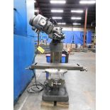 Bridgeport Vertical Mill, 1-1/2 HP , 16" Throat, 42" T-Slot Table, S/N: 178894