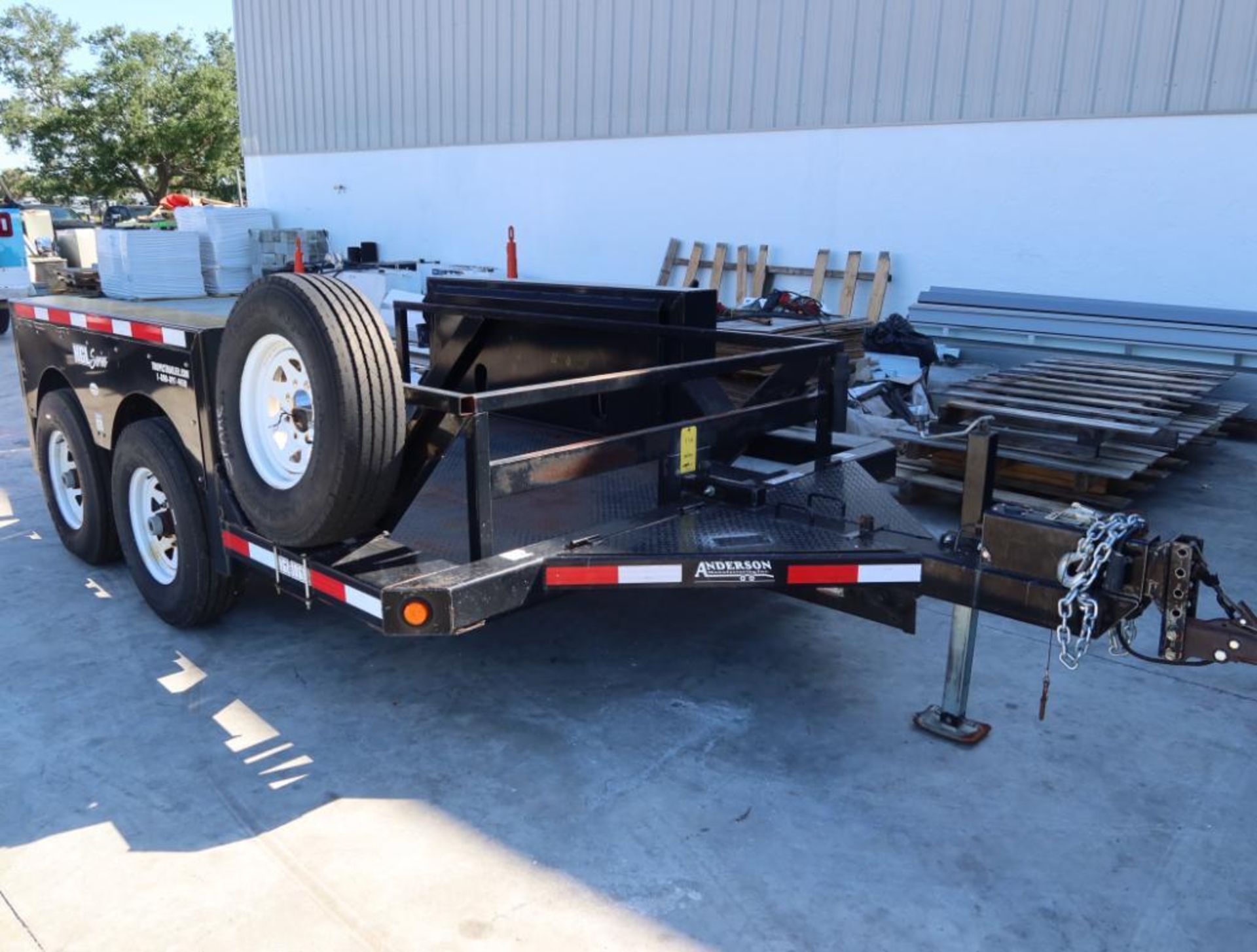 2020 Anderson HGL 10612 Tandem Axle Drop Deck Trailer, 12' x 6' Hydraulic Operated Bed, VIN 4YNBN122